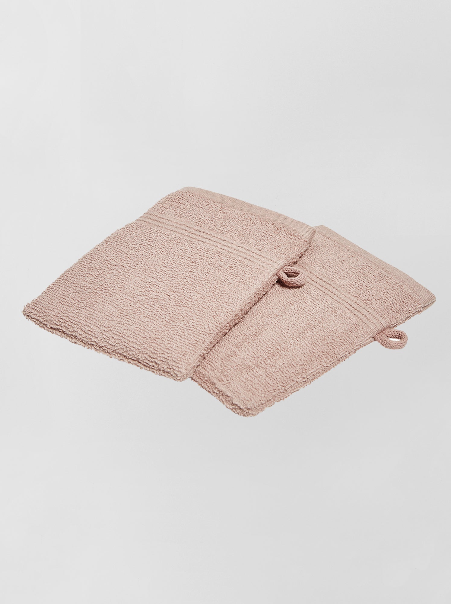 Lot de 2 gants de toilette - rose