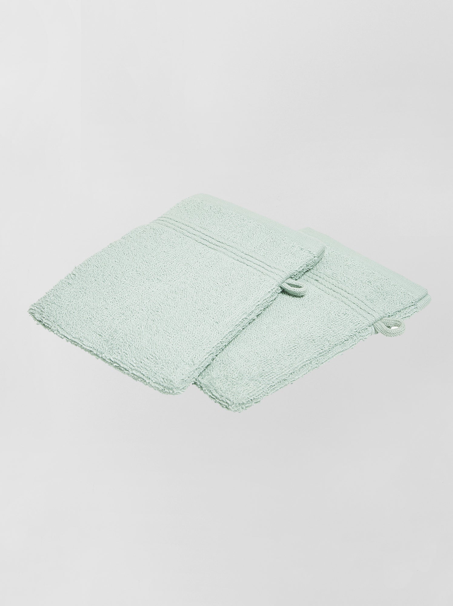 Lot de 2 gants de toilette - vert