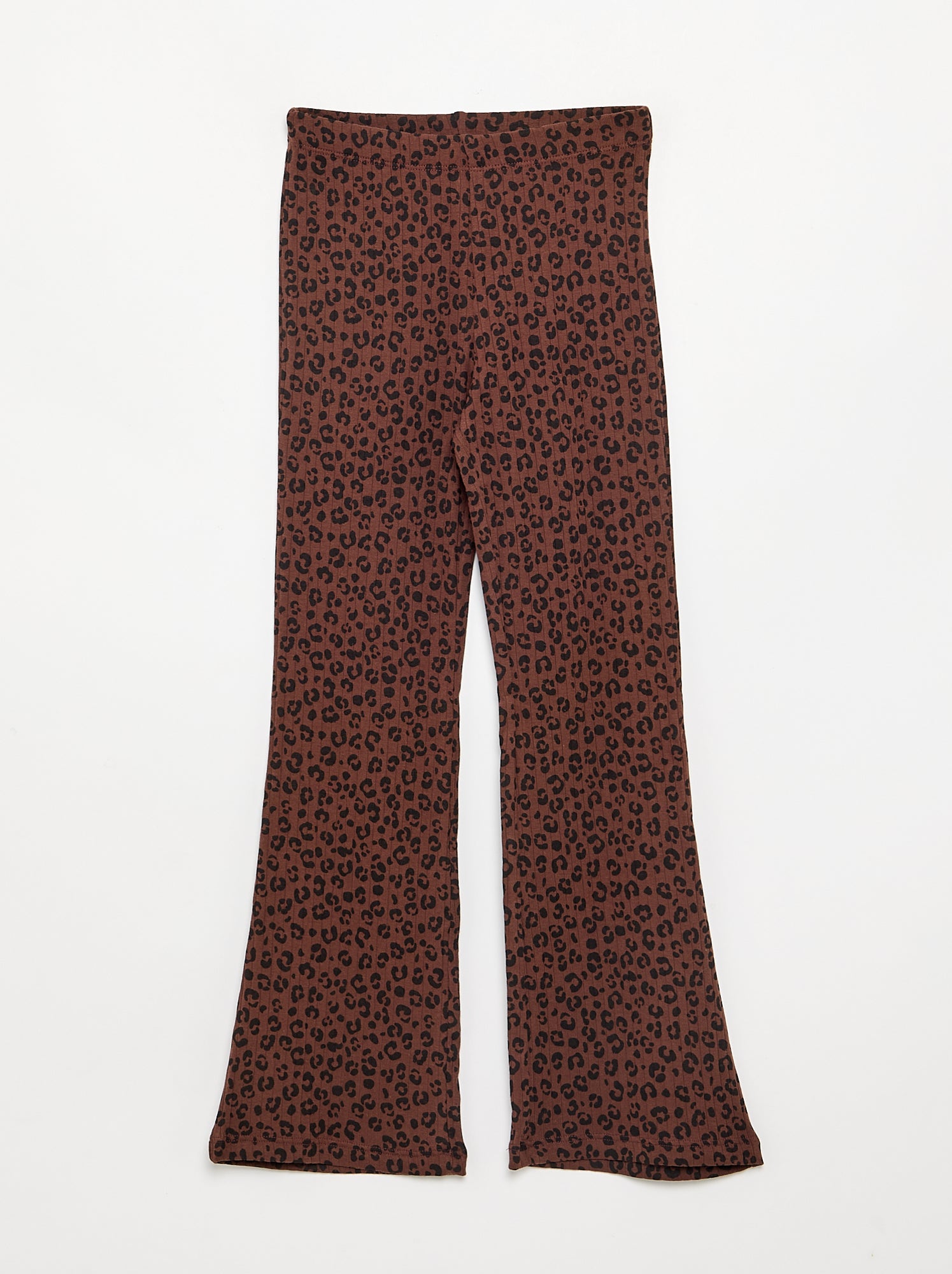 Lot de 2 leggings - 1 uni + 1 imprimé - Marron