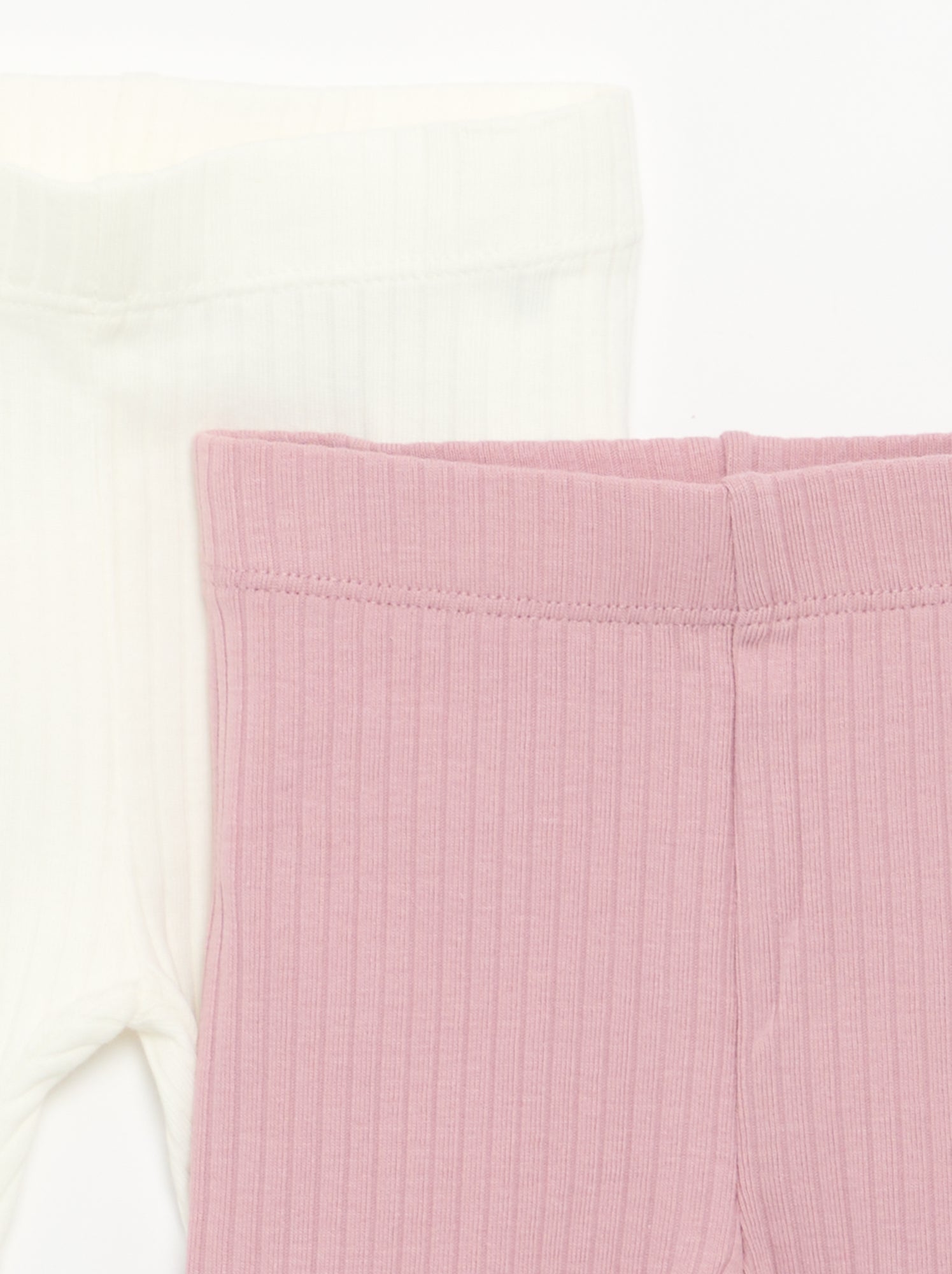 Lot de 2 leggings côtelés - Violet