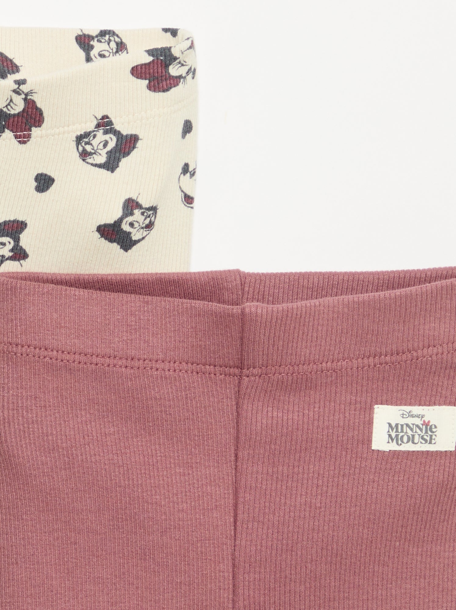 Lot de 2 leggings 'Disney' en maille côtelée - Beige (GES66_2)