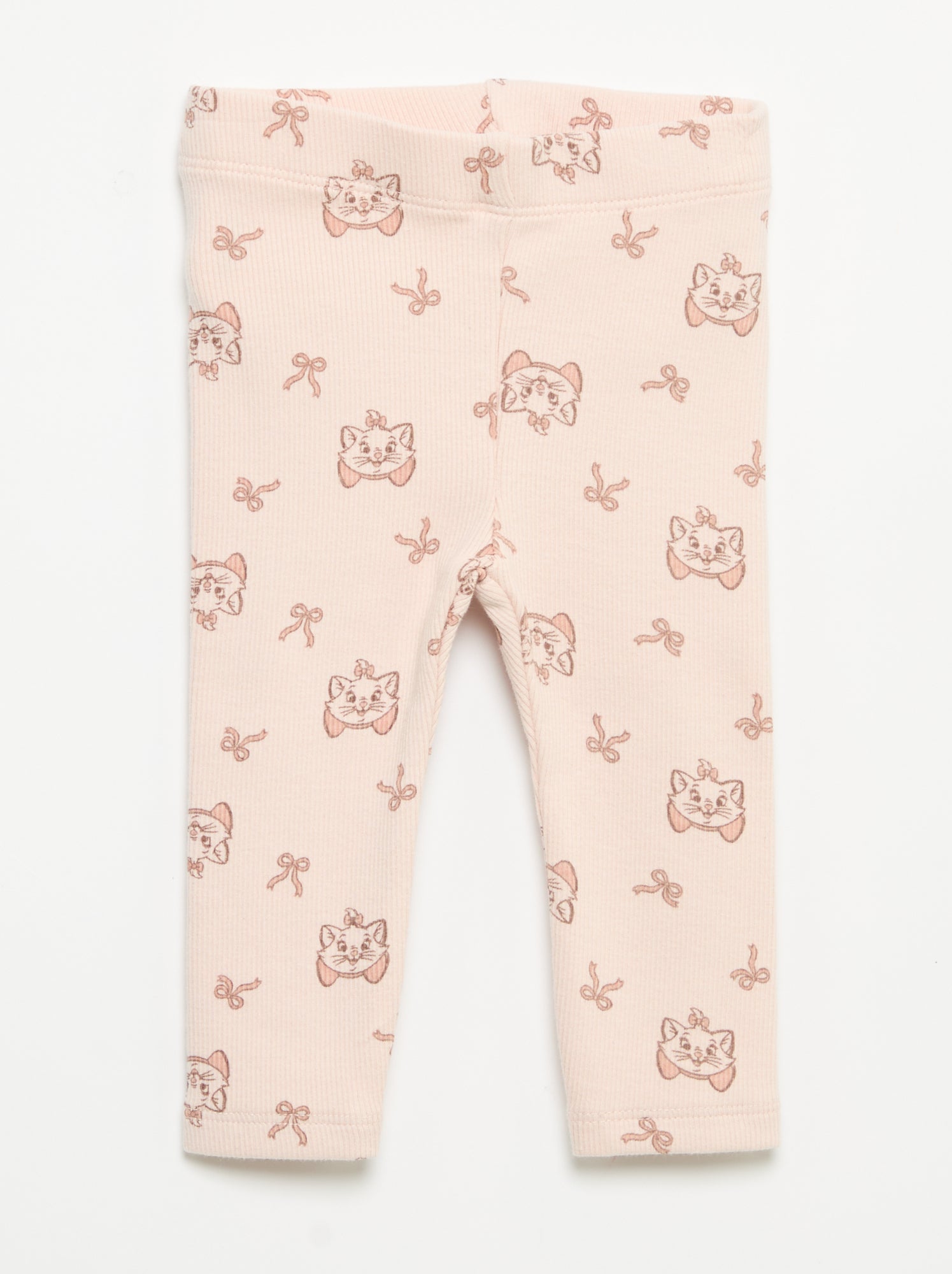 Lot de 2 leggings 'Disney' en maille côtelée - Rose