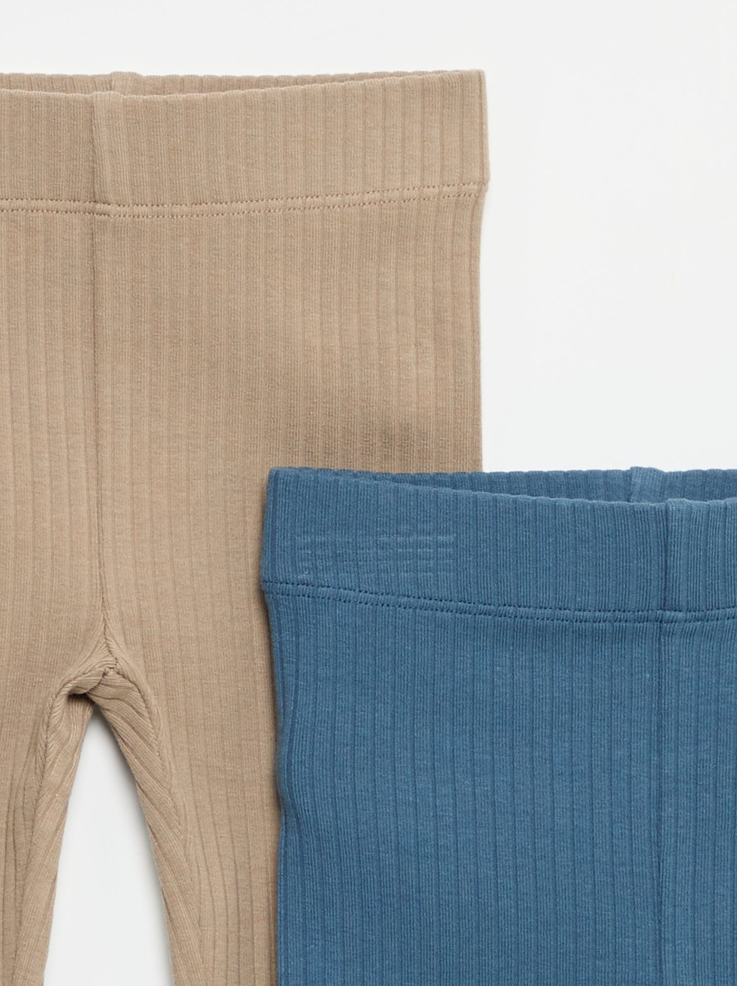 Lot de 2 leggings en rib - Bleu
