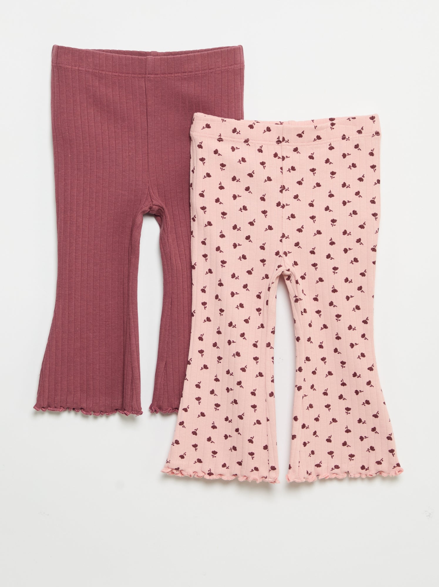 Lot de 2 leggings flare - Rose