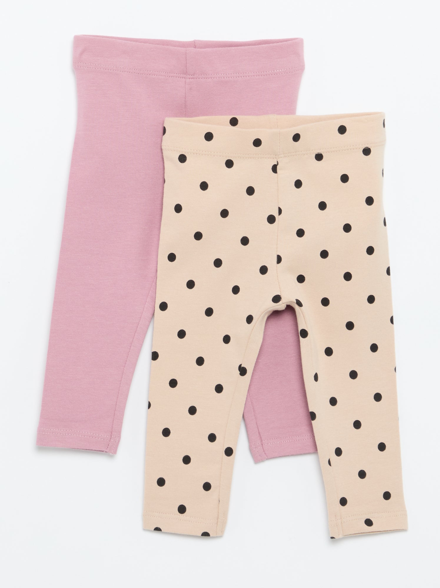 Lot de 2 leggings longs - Beige