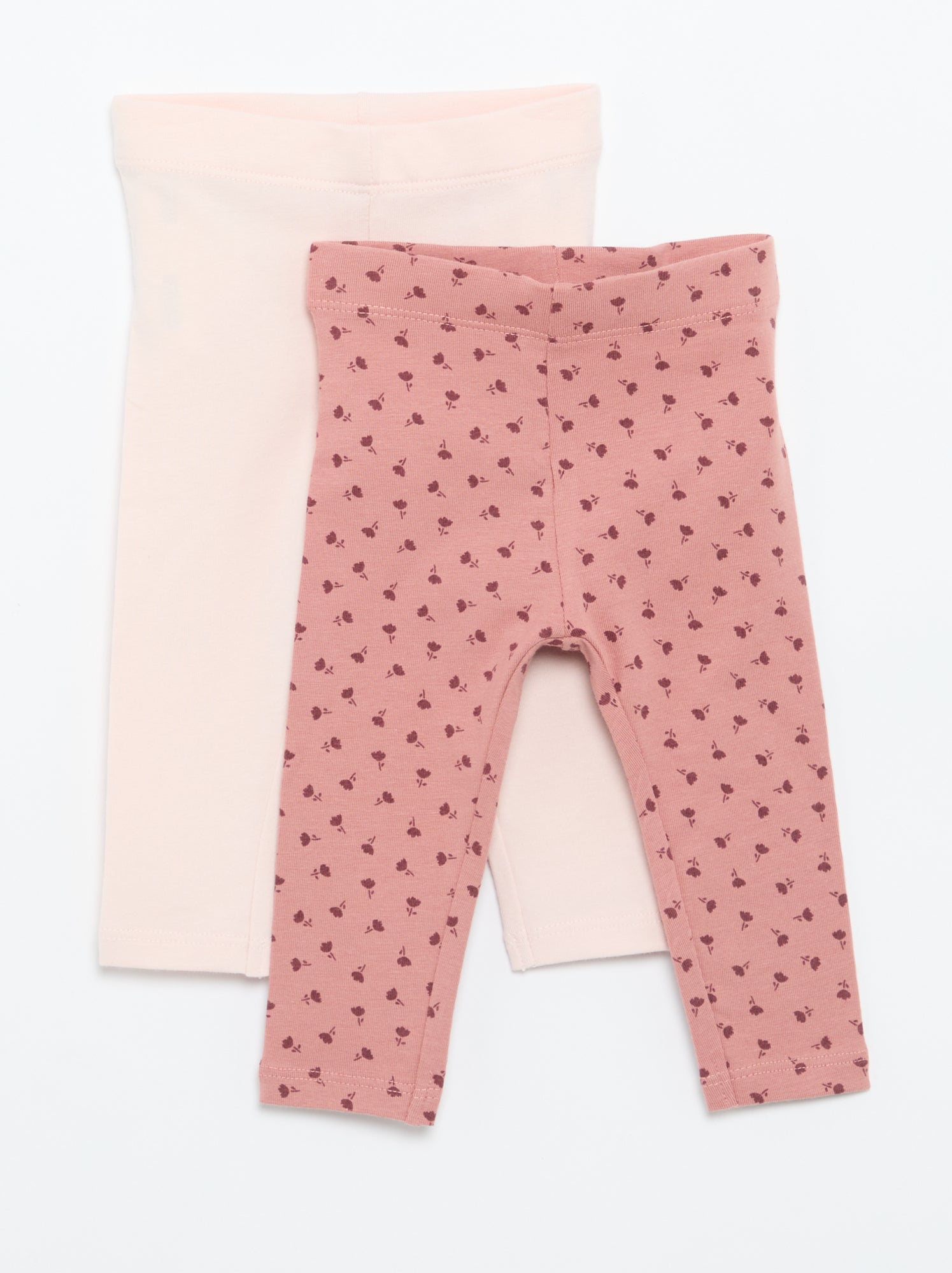 Lot de 2 leggings longs - Rose