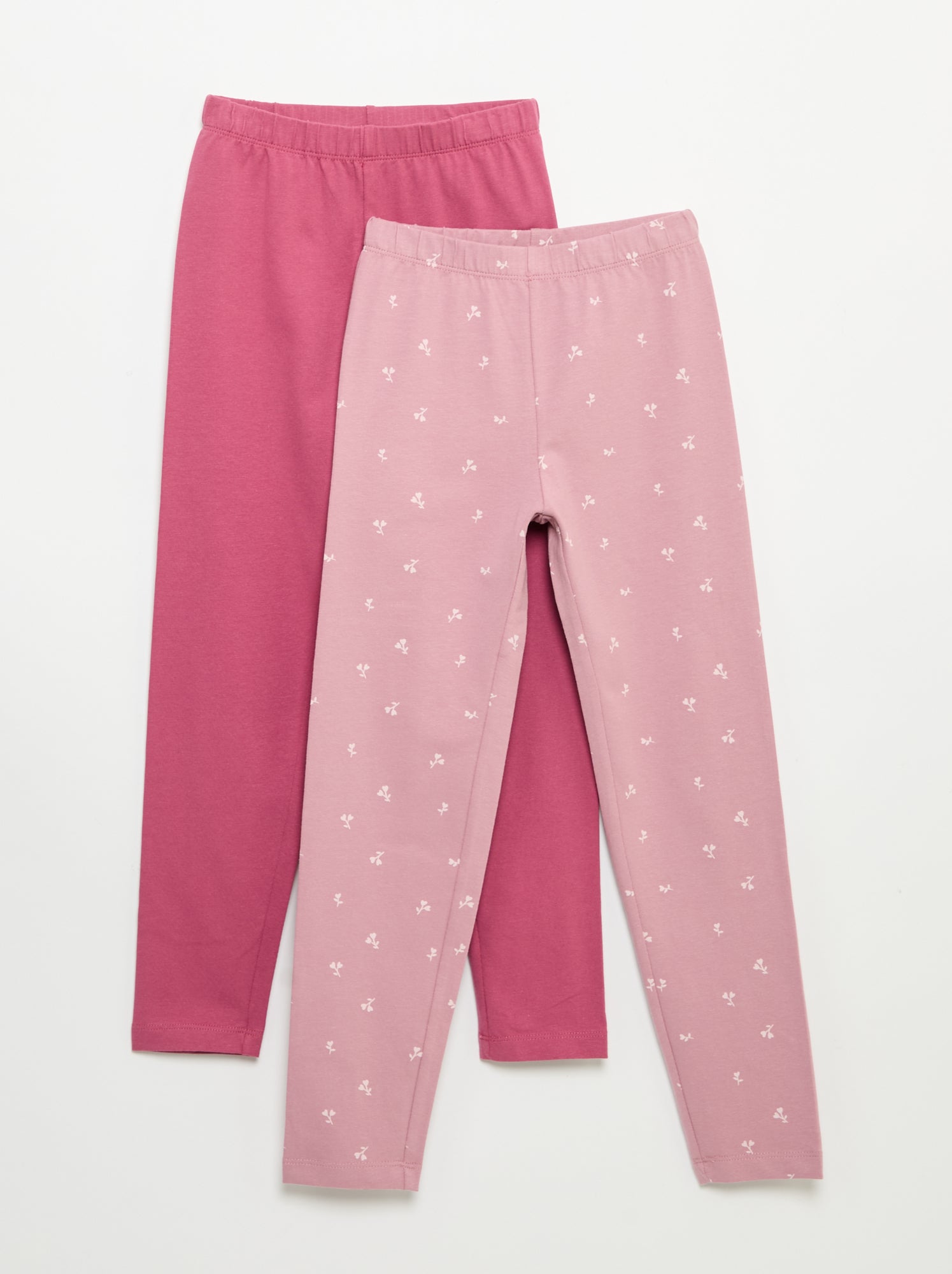 Lot de 2 leggings longs - Rose