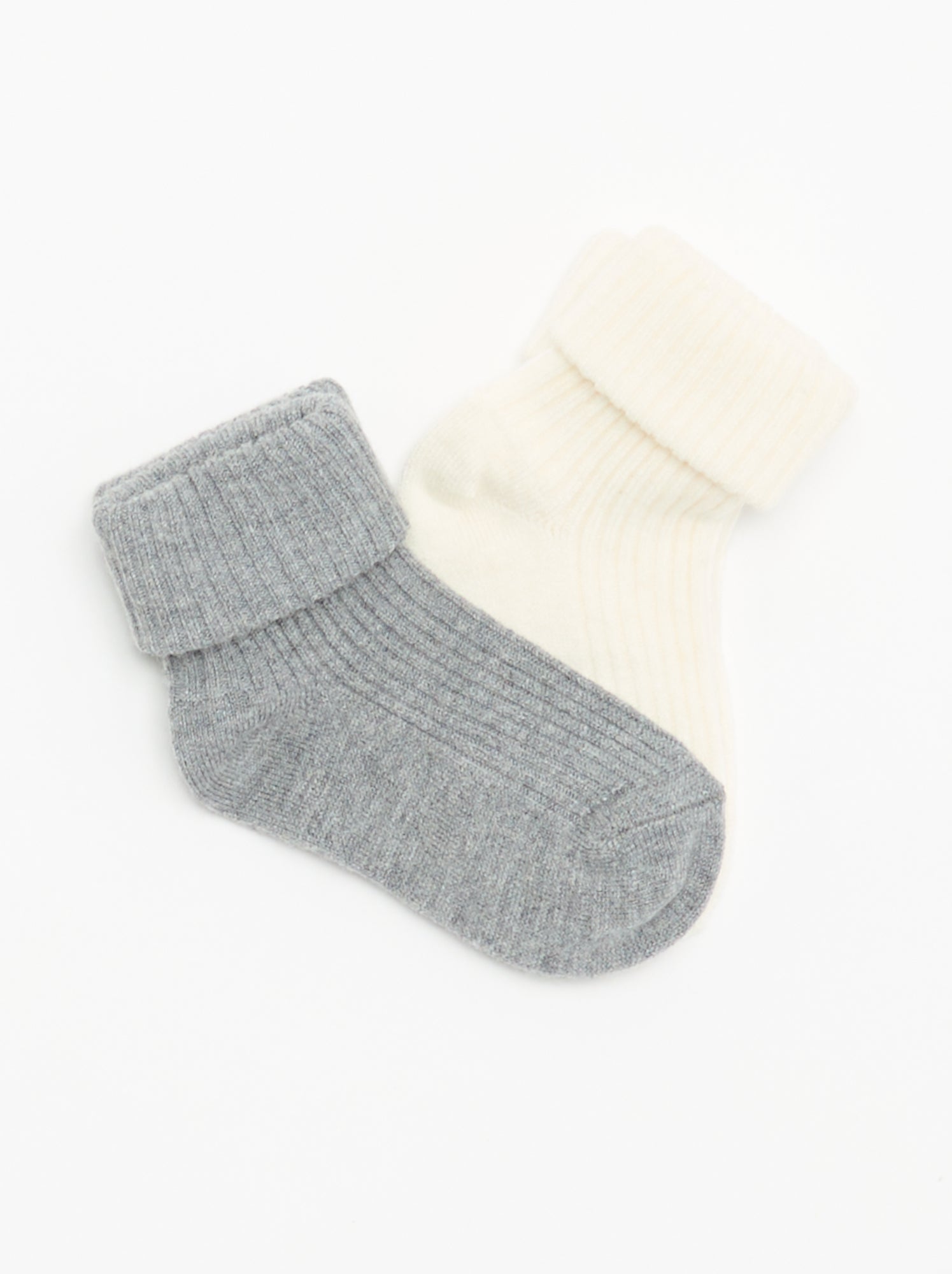 Lot de 2 paires de chaussettes de naissance - Gris