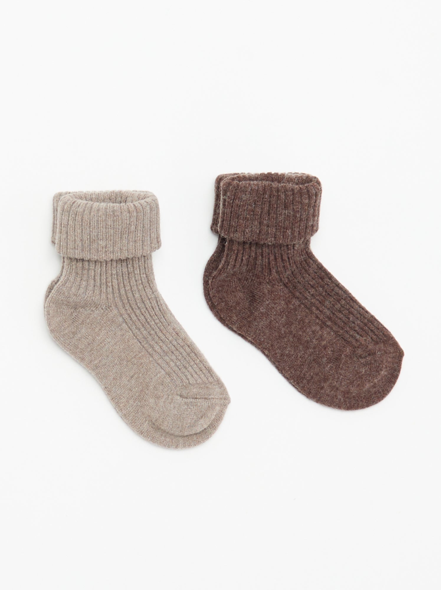 Lot de 2 paires de chaussettes de naissance - Marron