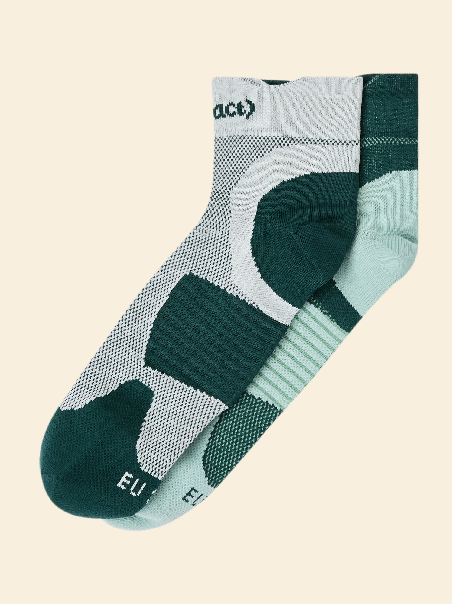 Lot de 2 paires de chaussettes (ekstract) compressives en coton - Vert