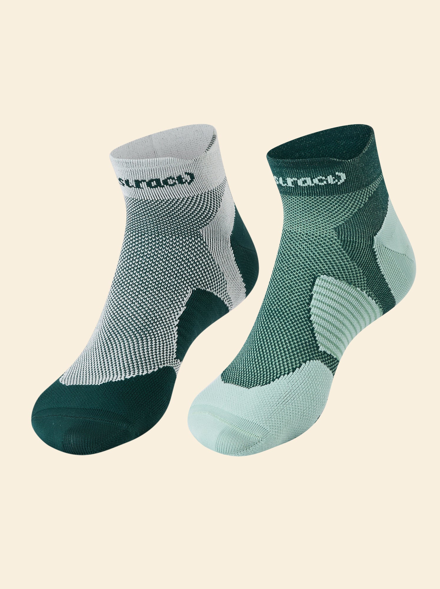 Lot de 2 paires de chaussettes (ekstract) compressives en coton - Vert