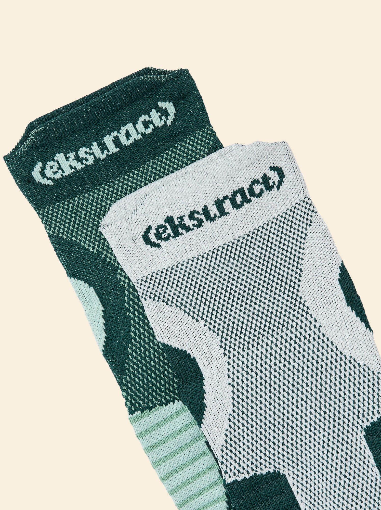 Lot de 2 paires de chaussettes (ekstract) compressives en coton - Vert