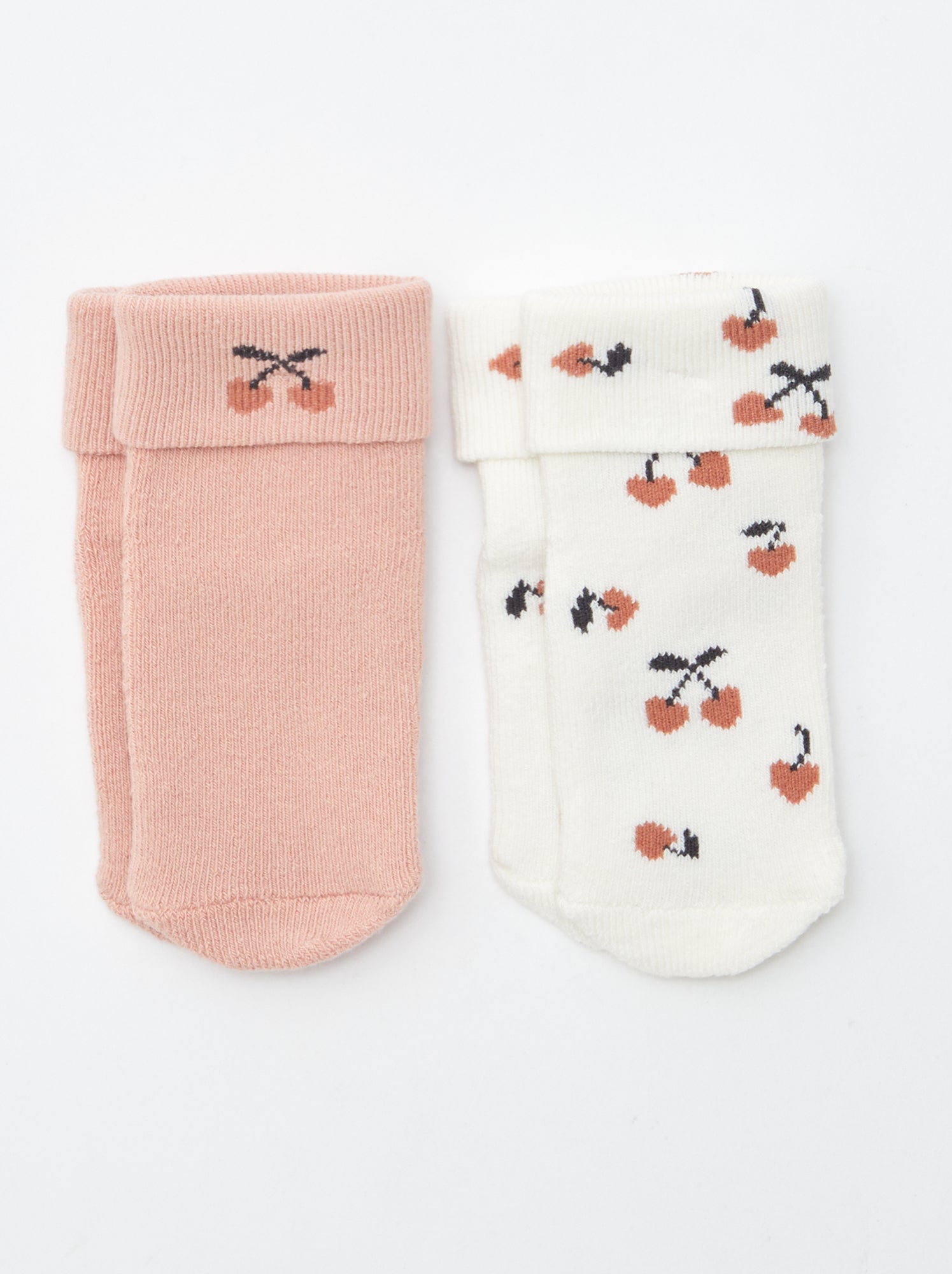 Lot de 2 paires de chaussettes naissance - Blanc