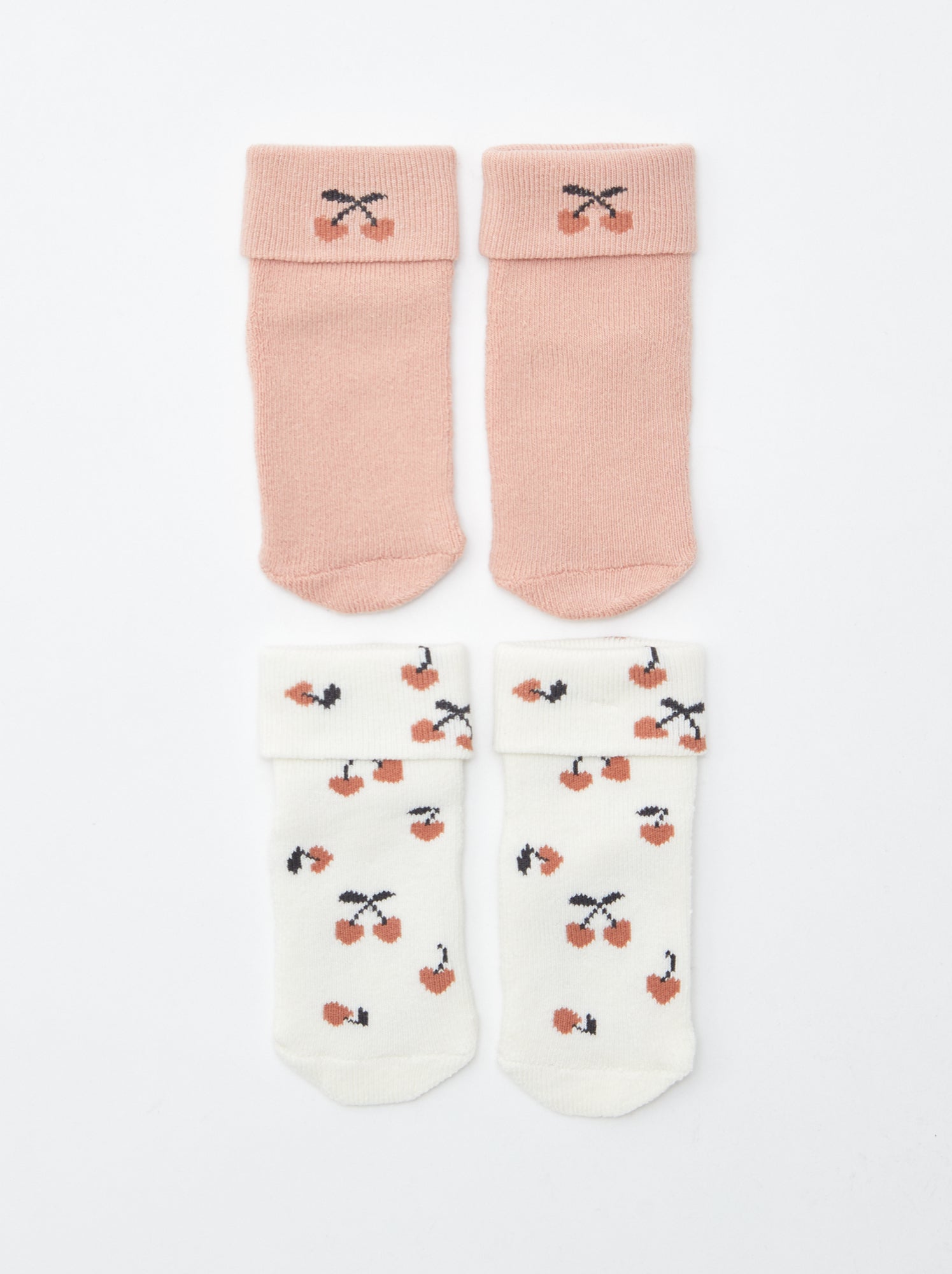 Lot de 2 paires de chaussettes naissance - Blanc