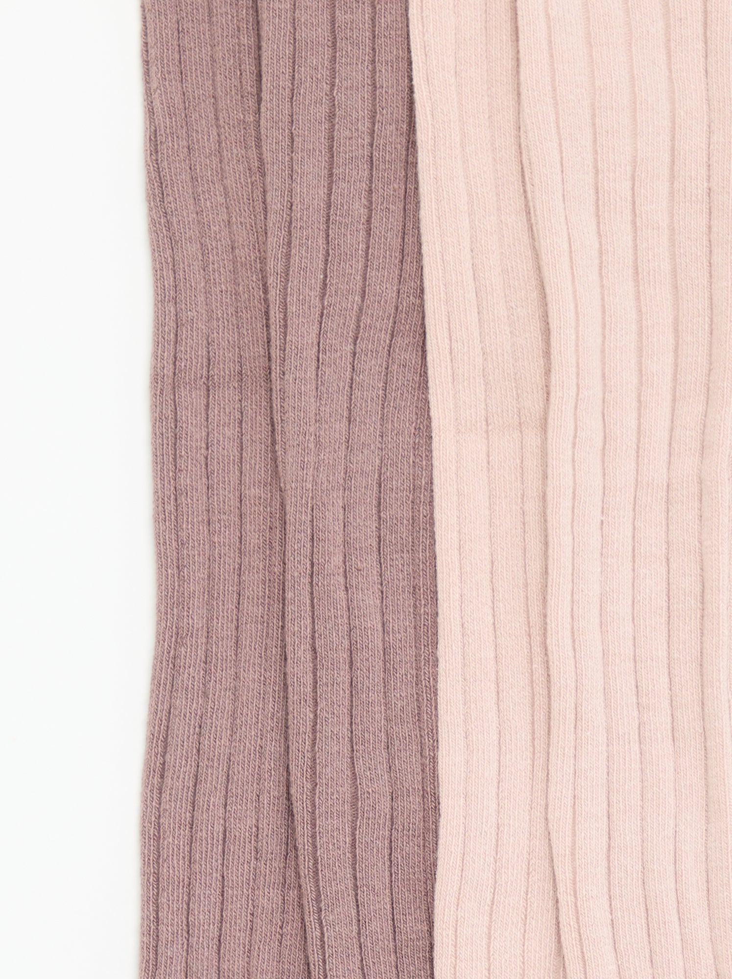 Lot de 2 paires de collants en maille côtelée - Rose