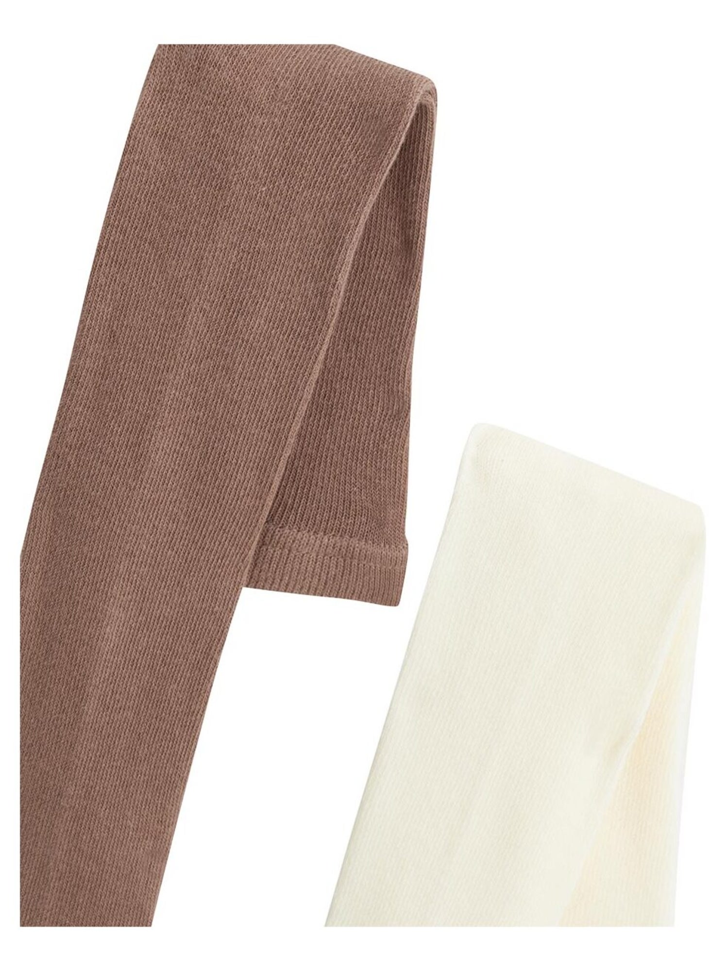 Lot de 2 paires de collants enfant Matcha - Marron