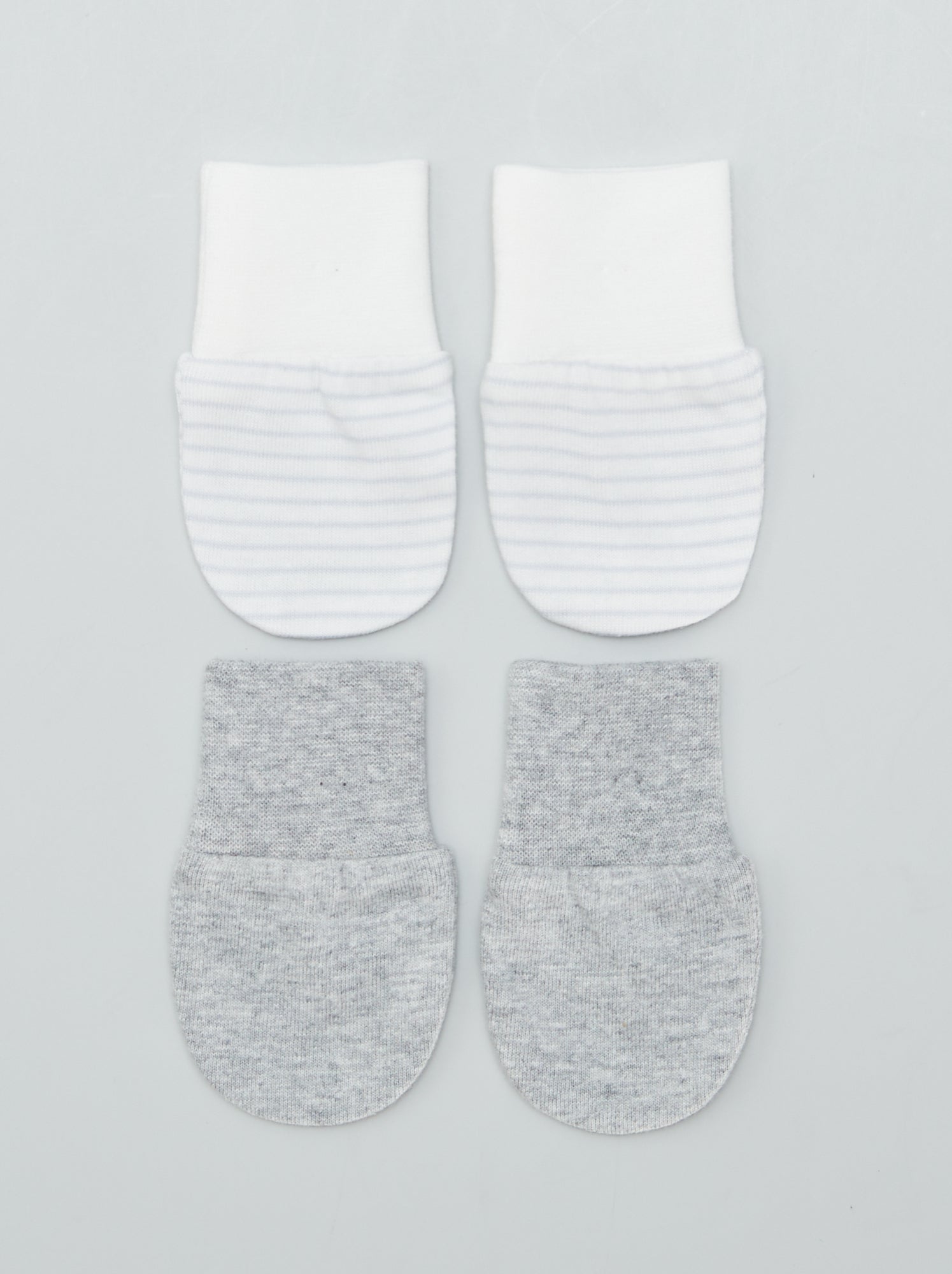 Lot de 2 paires de moufles anti-griffes - GRIS