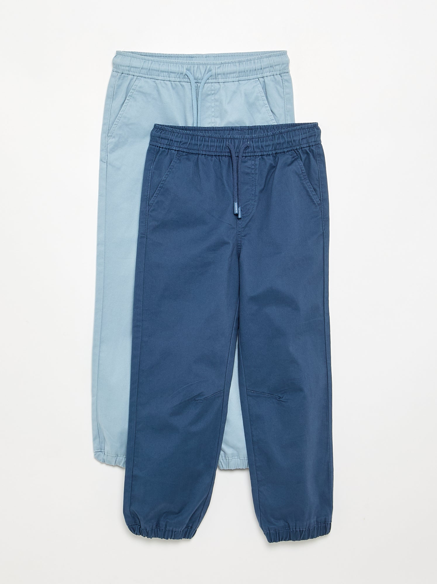 Lot de 2 pantalons de jogging en twill - Bleu