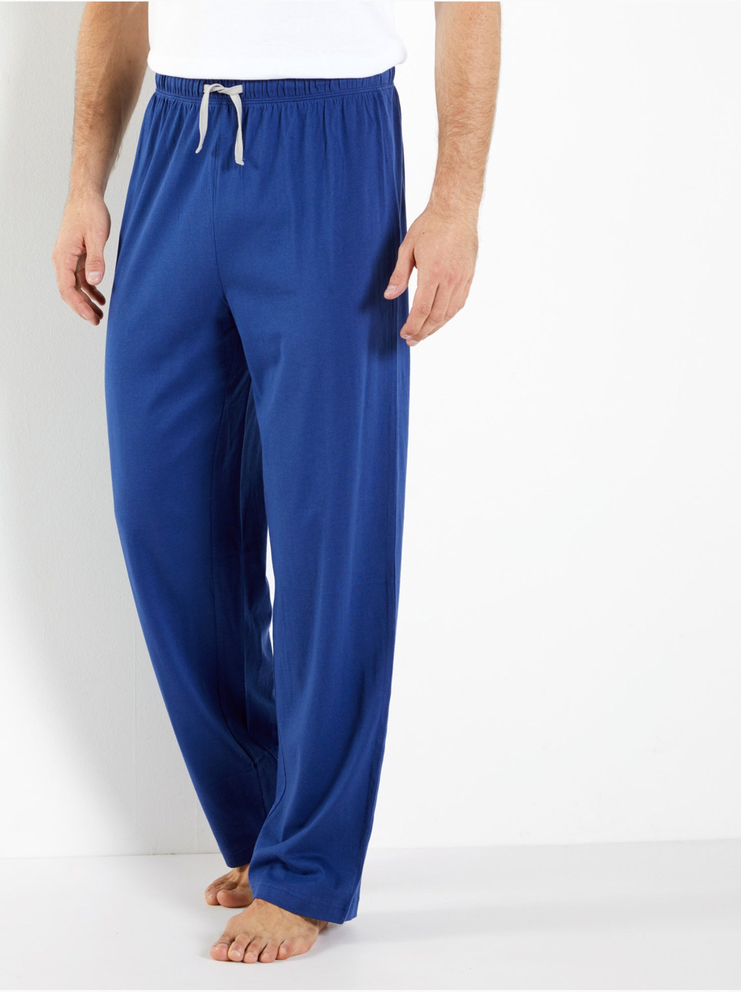 Lot de 2 pantalons de pyjama à bas droit - DAXON - Bleu Bleu marine Gris