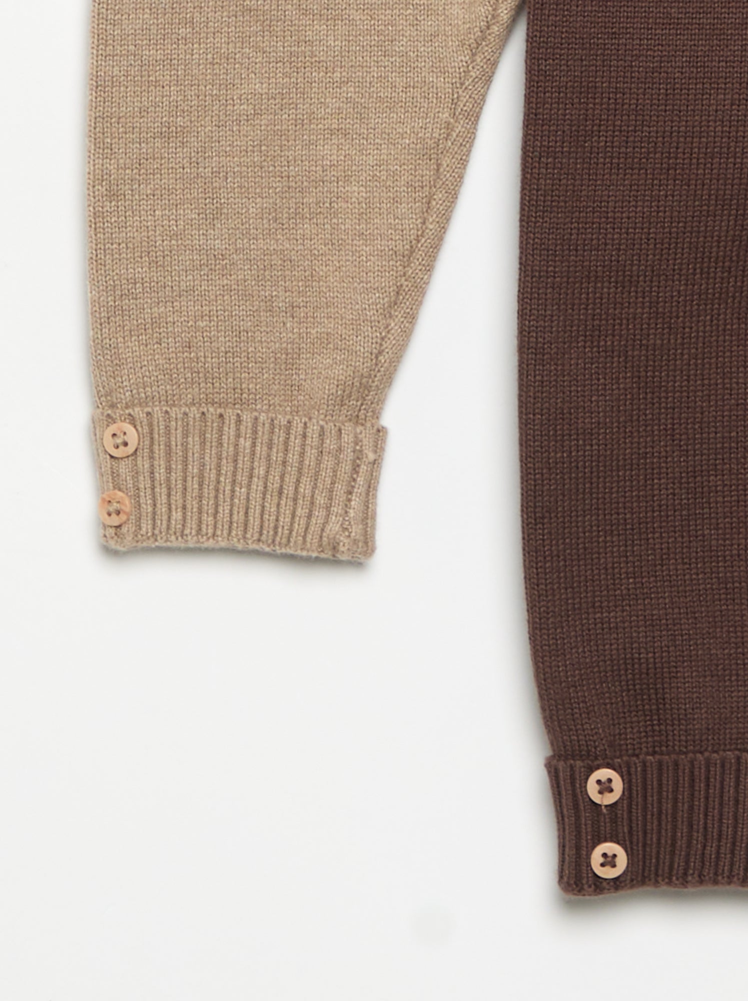 Lot de 2 pantalons en coton tricoté - Beige (GFM52_1)