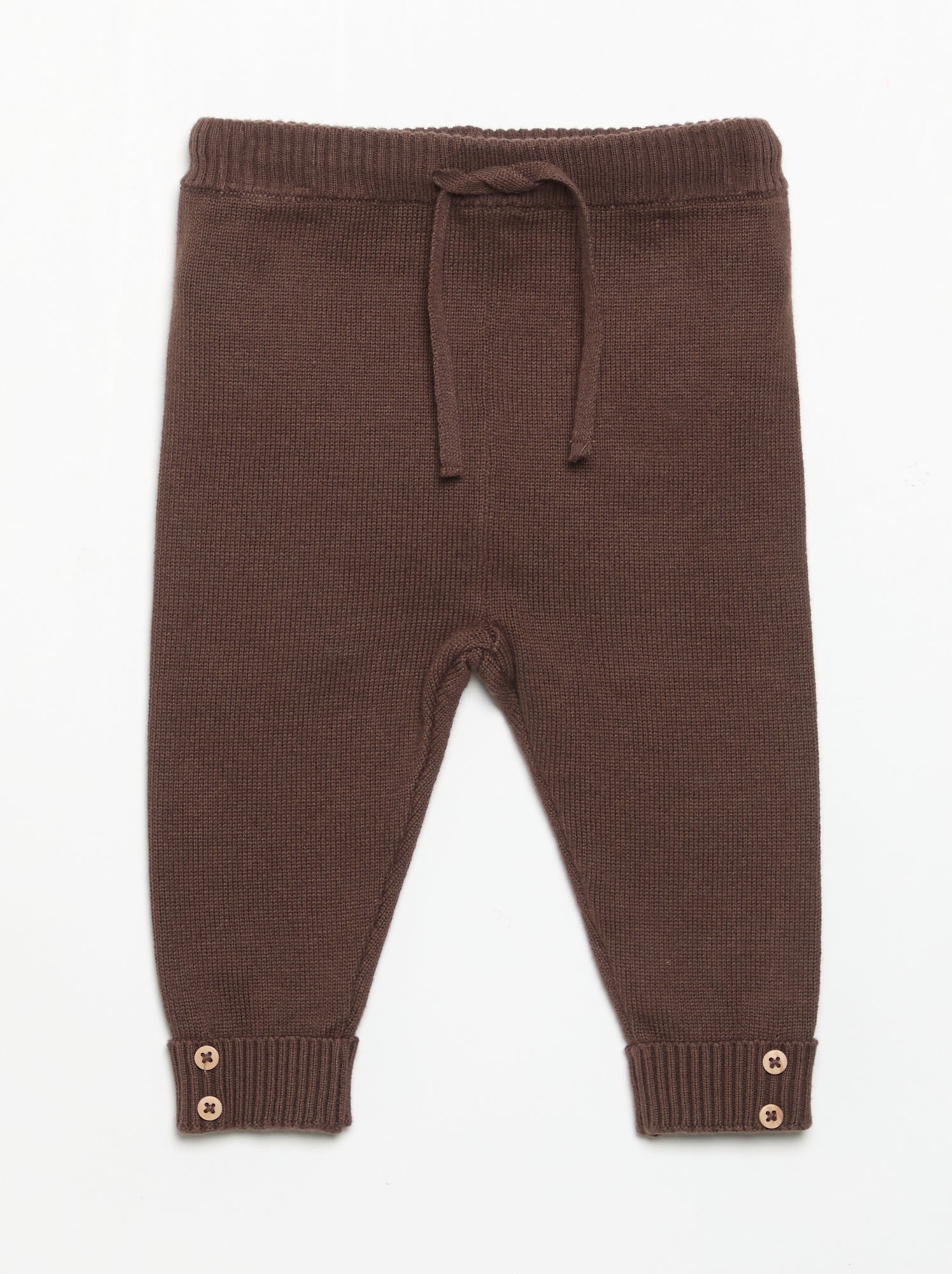 Lot de 2 pantalons en coton tricoté - Beige (GFM52_1)