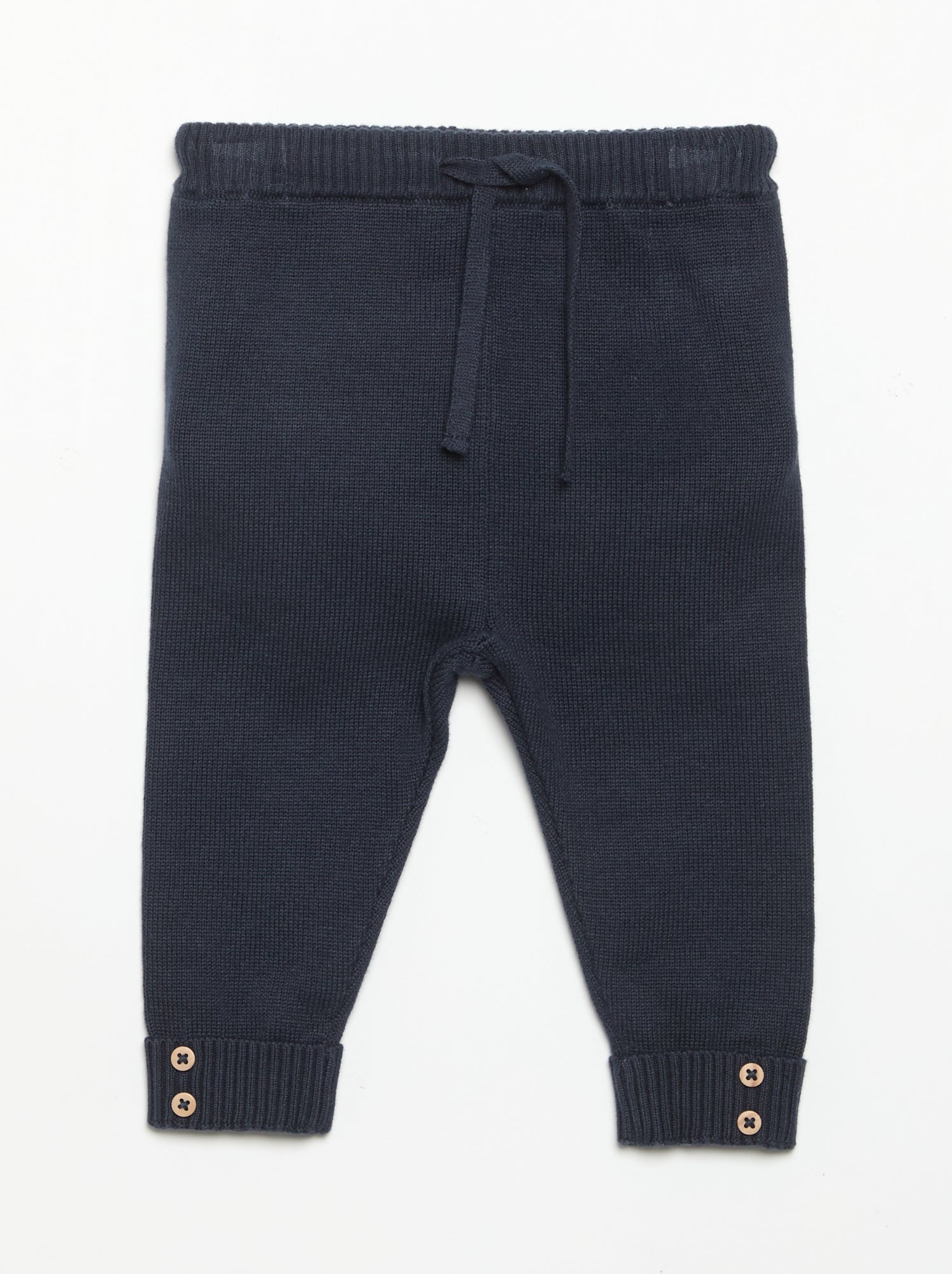 Lot de 2 pantalons en coton tricoté - Bleu