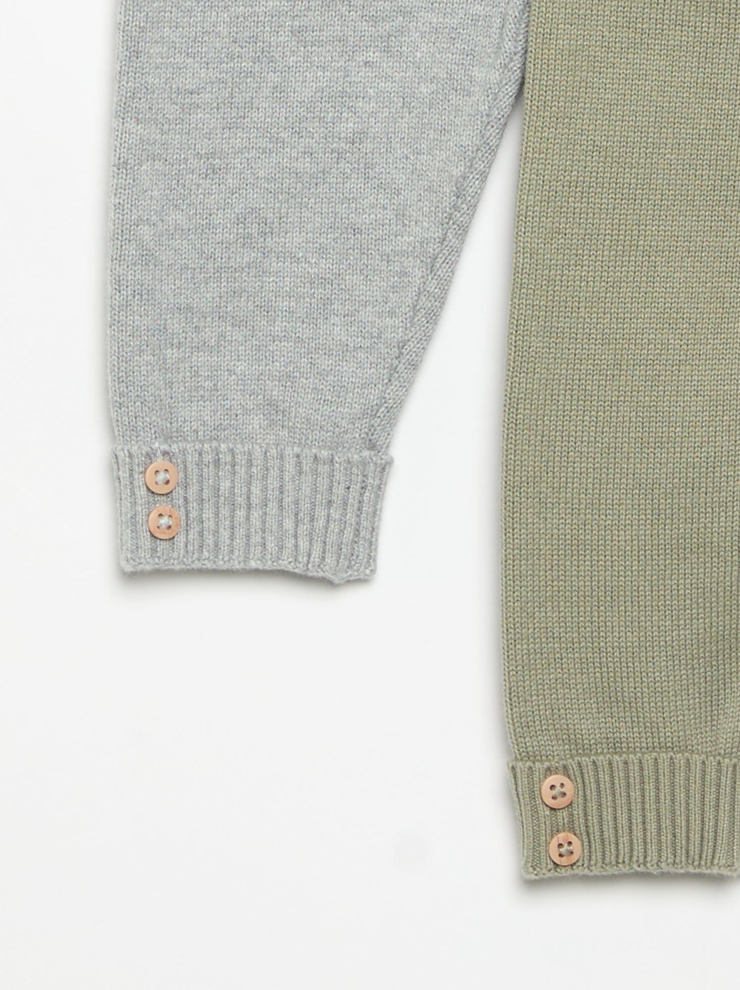 Lot de 2 pantalons en coton tricoté - Gris