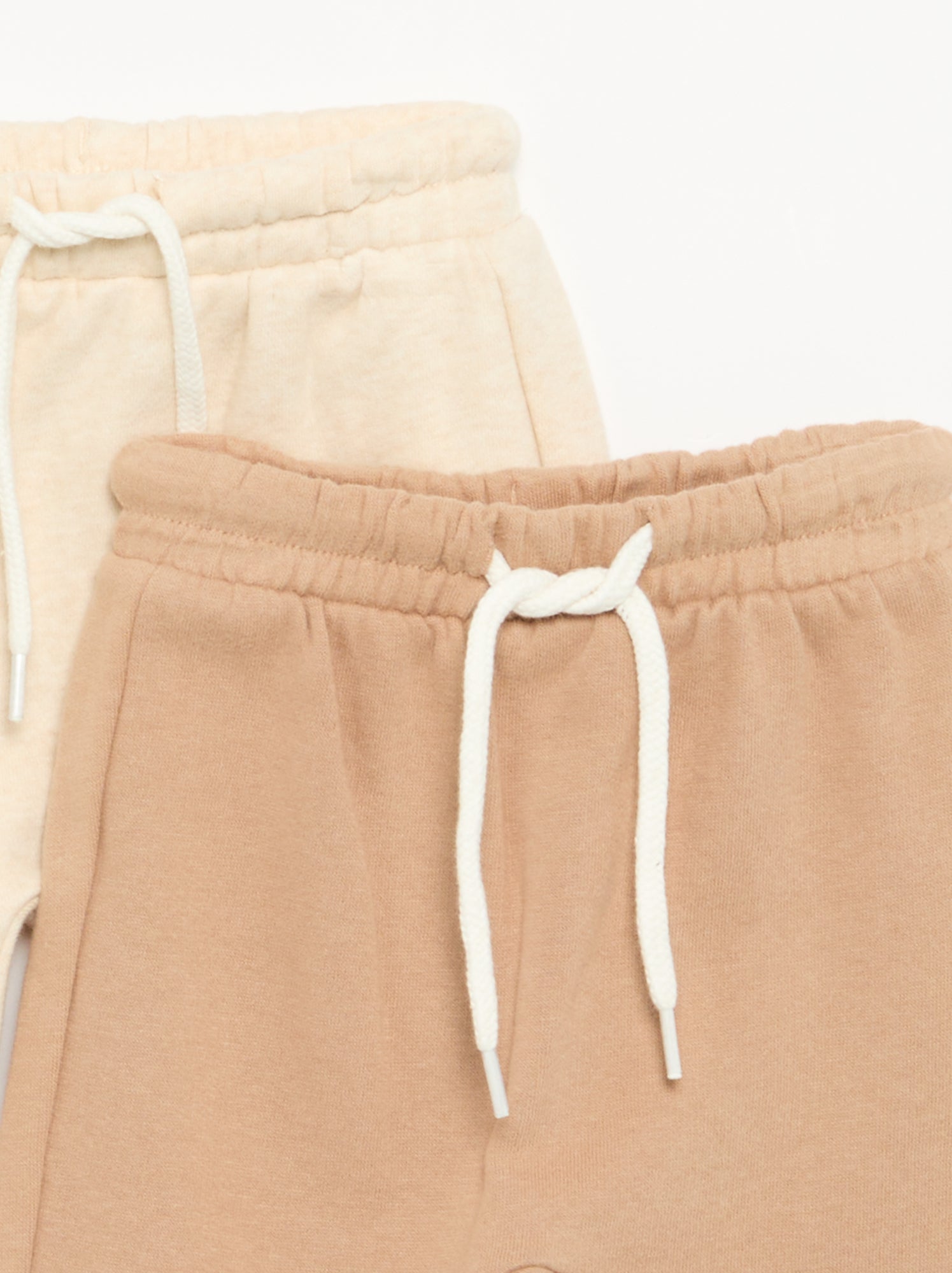 Lot de 2 pantalons forme sarouel en molleton - Beige