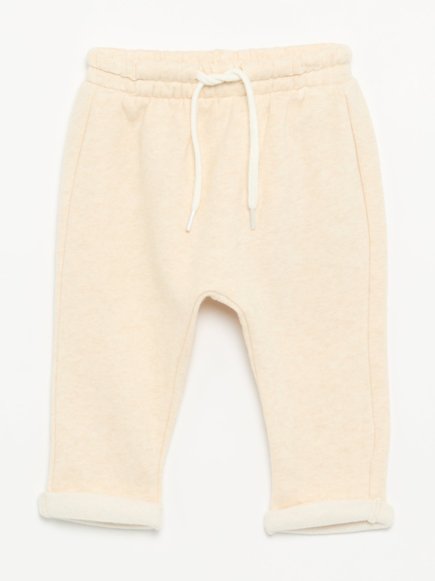 Lot de 2 pantalons forme sarouel en molleton - Beige