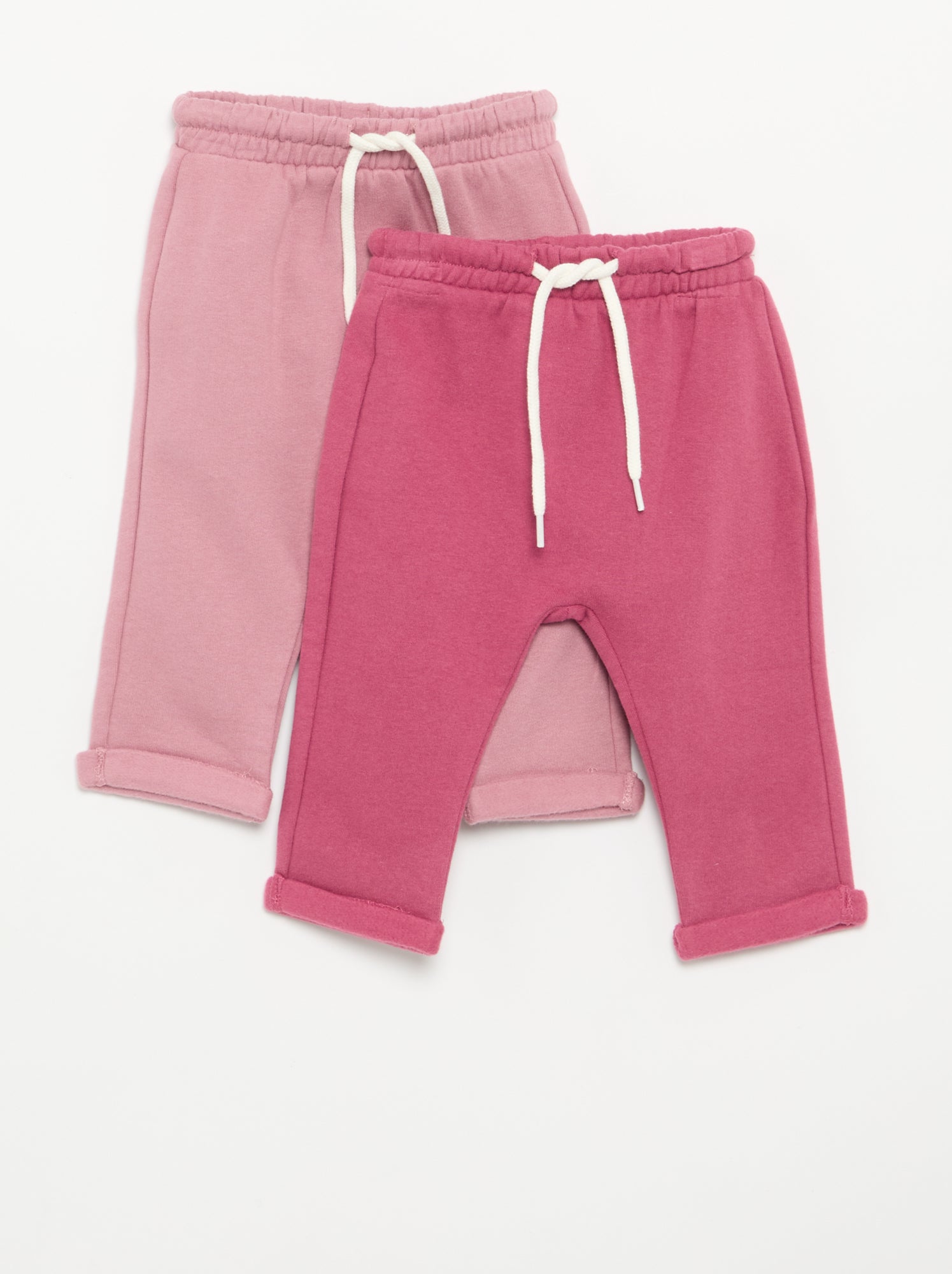 Lot de 2 pantalons forme sarouel en molleton - Violet