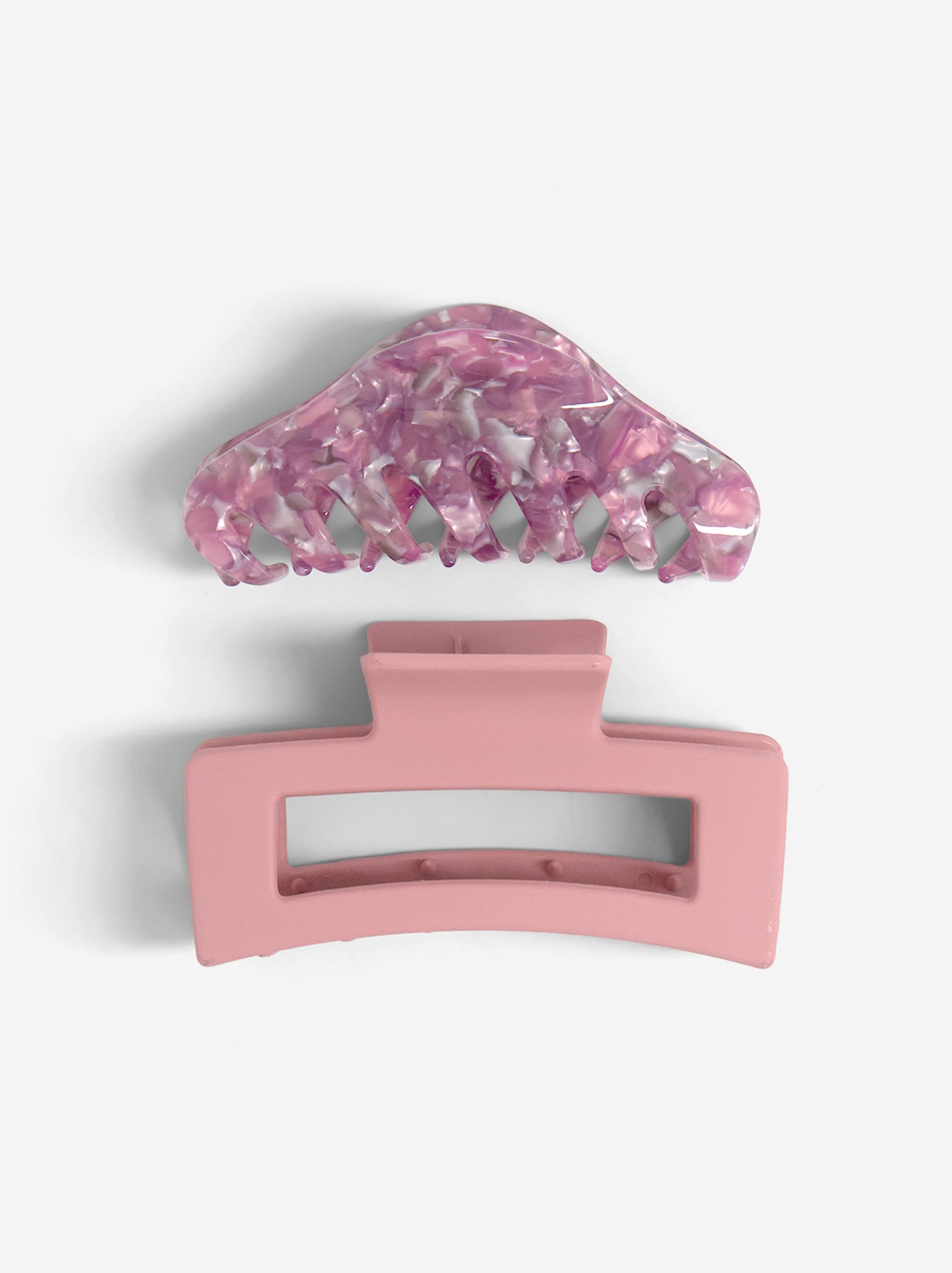 Lot de 2 pinces crabe - Rose