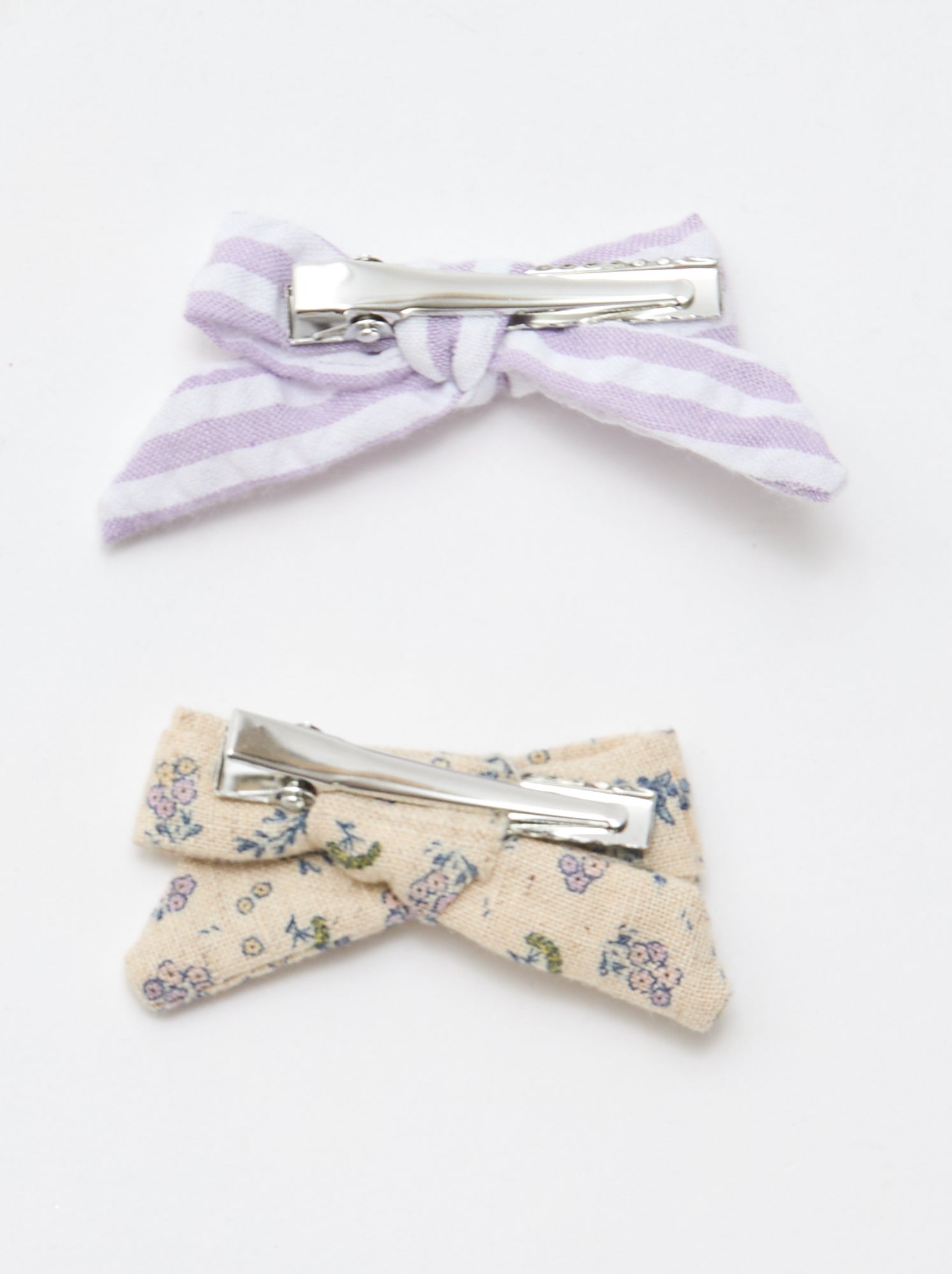 Lot de 2 pinces croco à noeuds - Violet