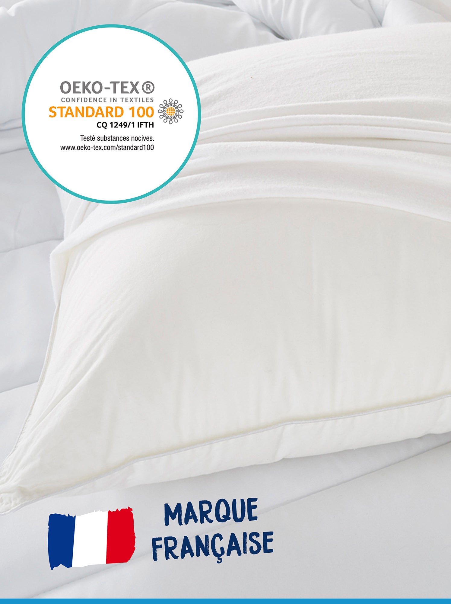 Lot de 2 protèges oreillers imperméables - Blanc