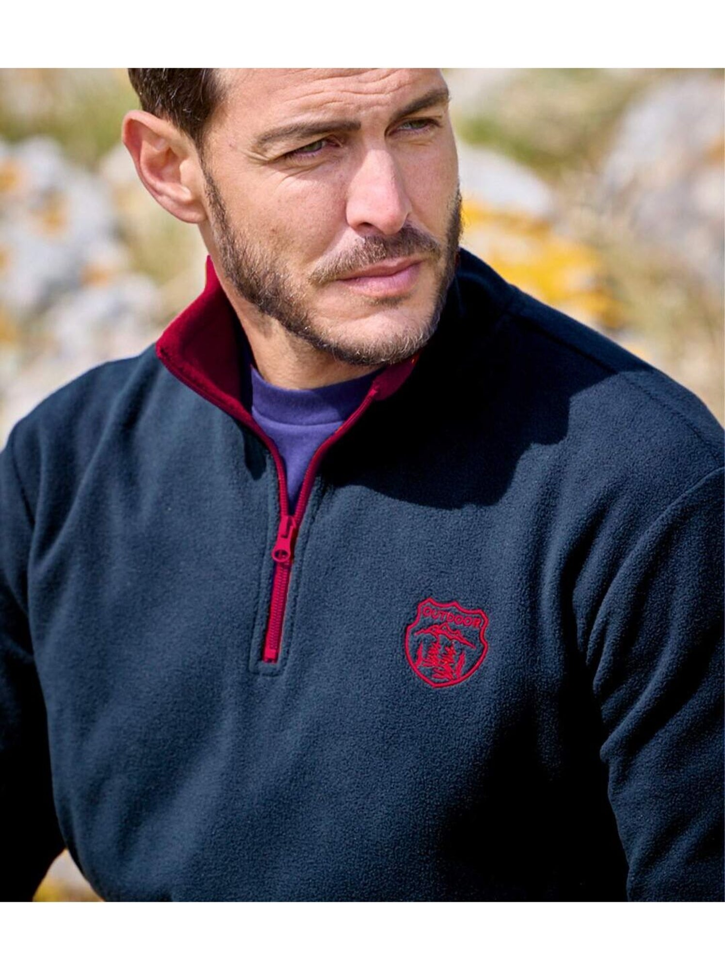 Lot de 2 pulls micropolaires sport   - atlas for men - Bleu Bordeaux