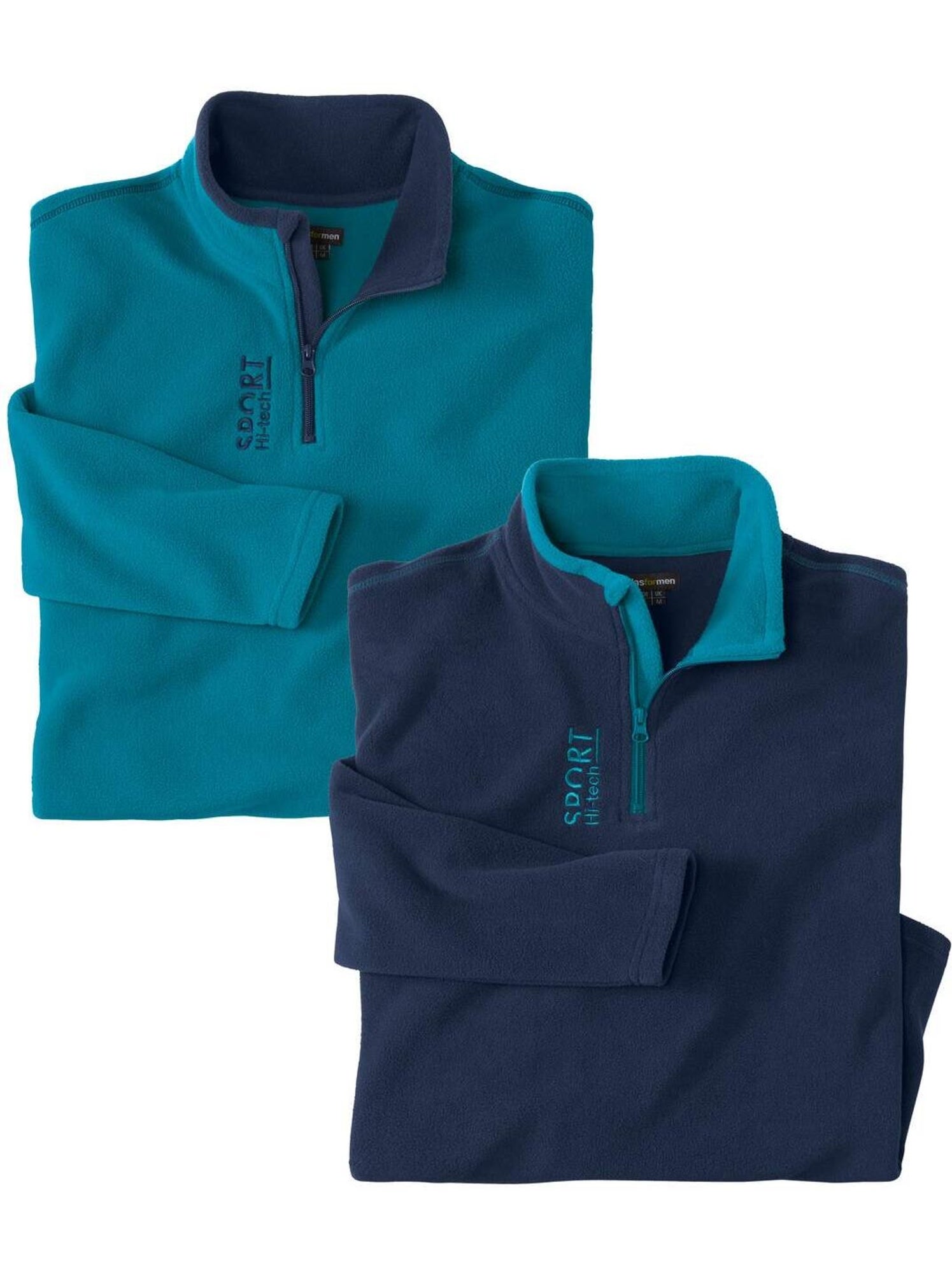 Lot de 2 pulls micropolaires sport   - atlas for men - Bleu Bleu