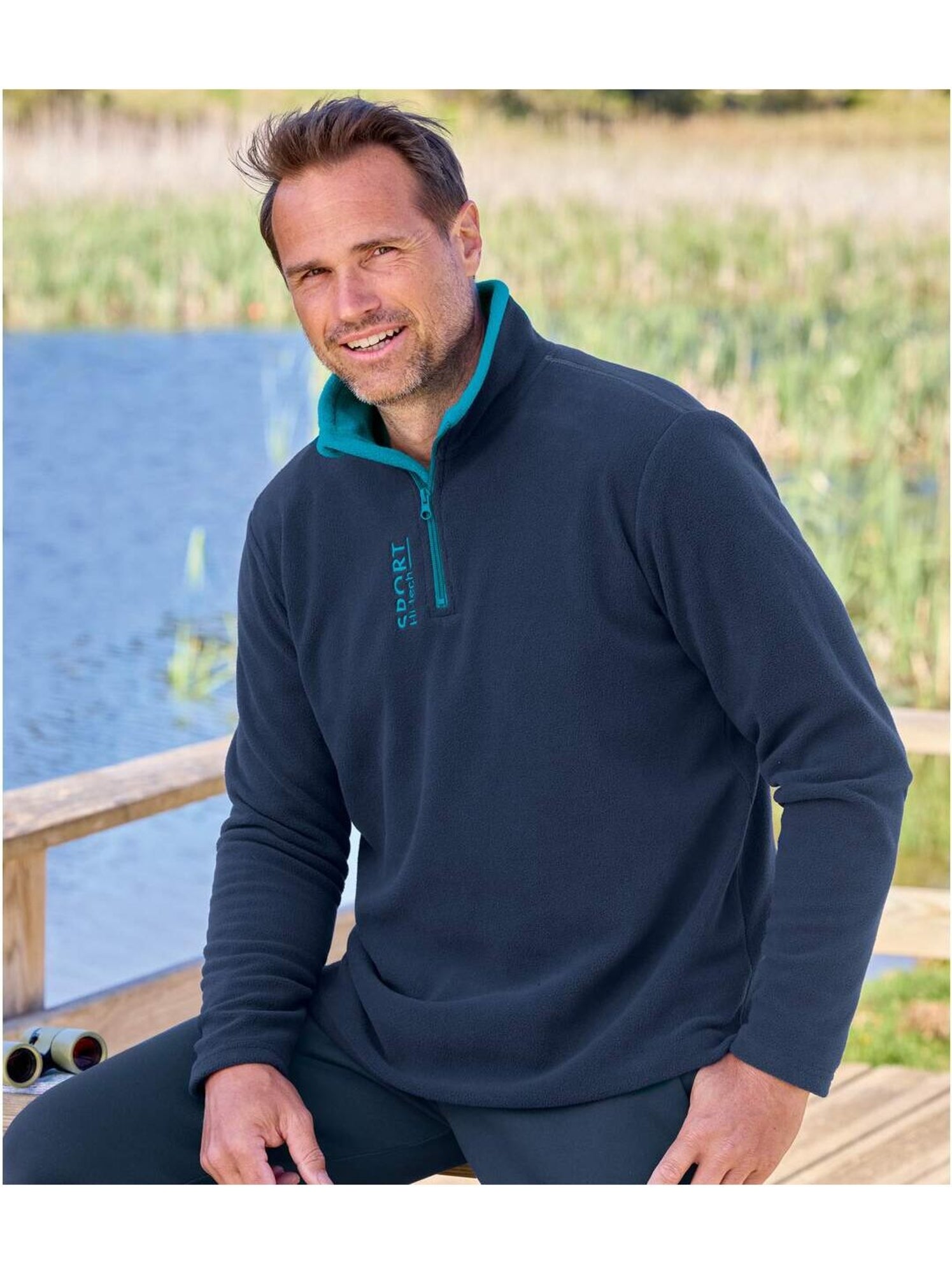 Lot de 2 pulls micropolaires sport   - atlas for men - Bleu Bleu