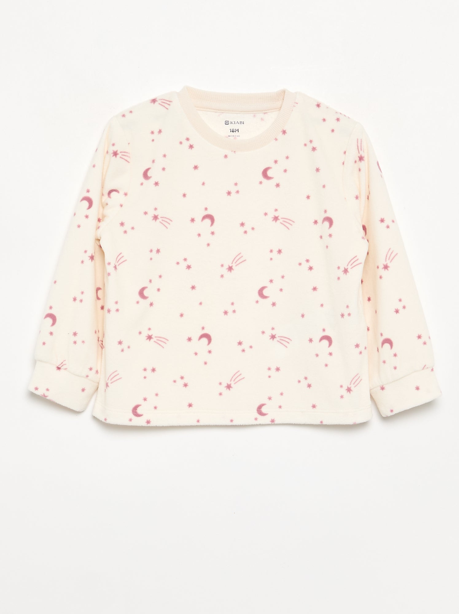 Lot de 2 pyjamas 2 pièces en polaire imprimé - Rose