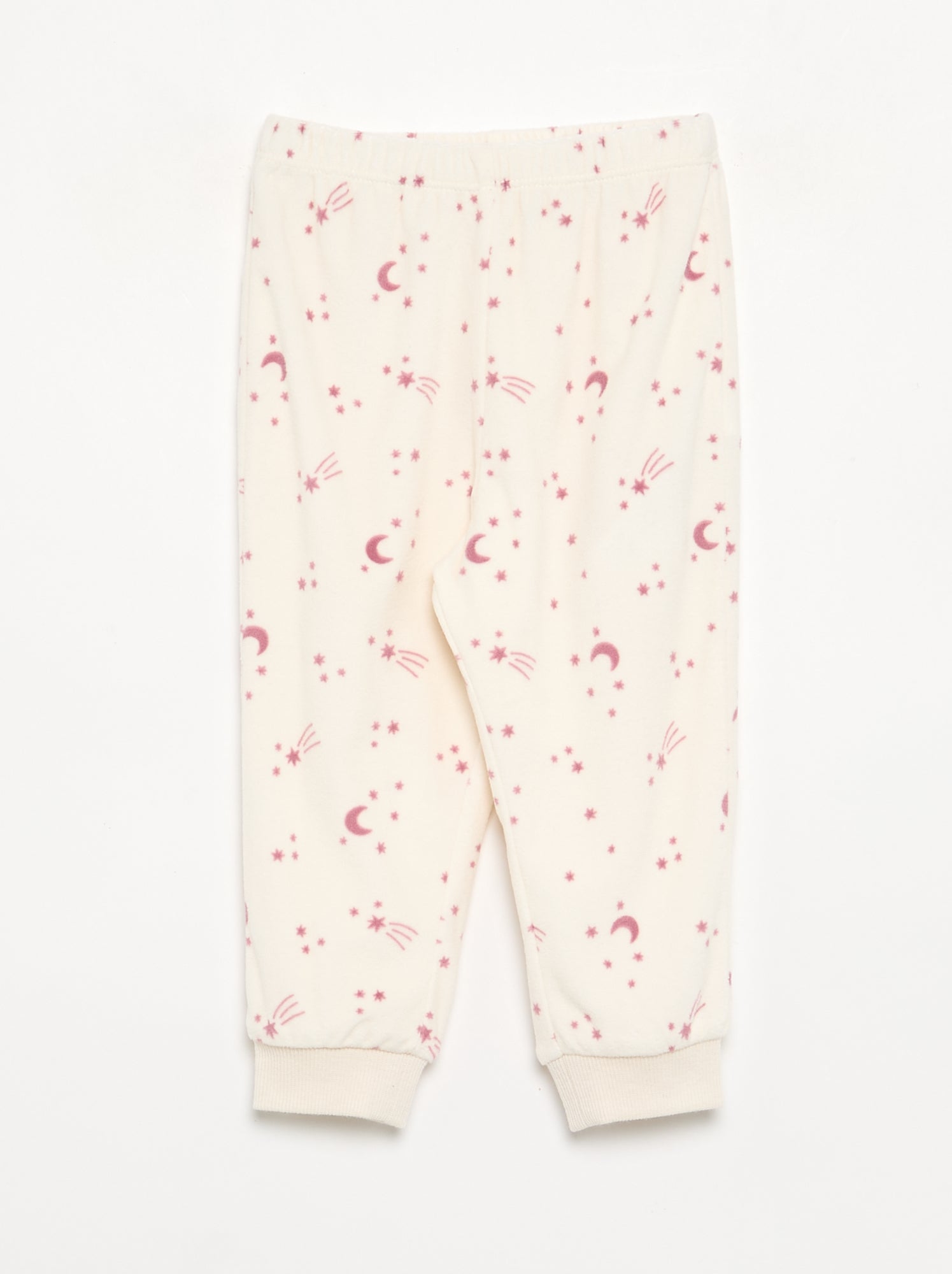 Lot de 2 pyjamas 2 pièces en polaire imprimé - Rose