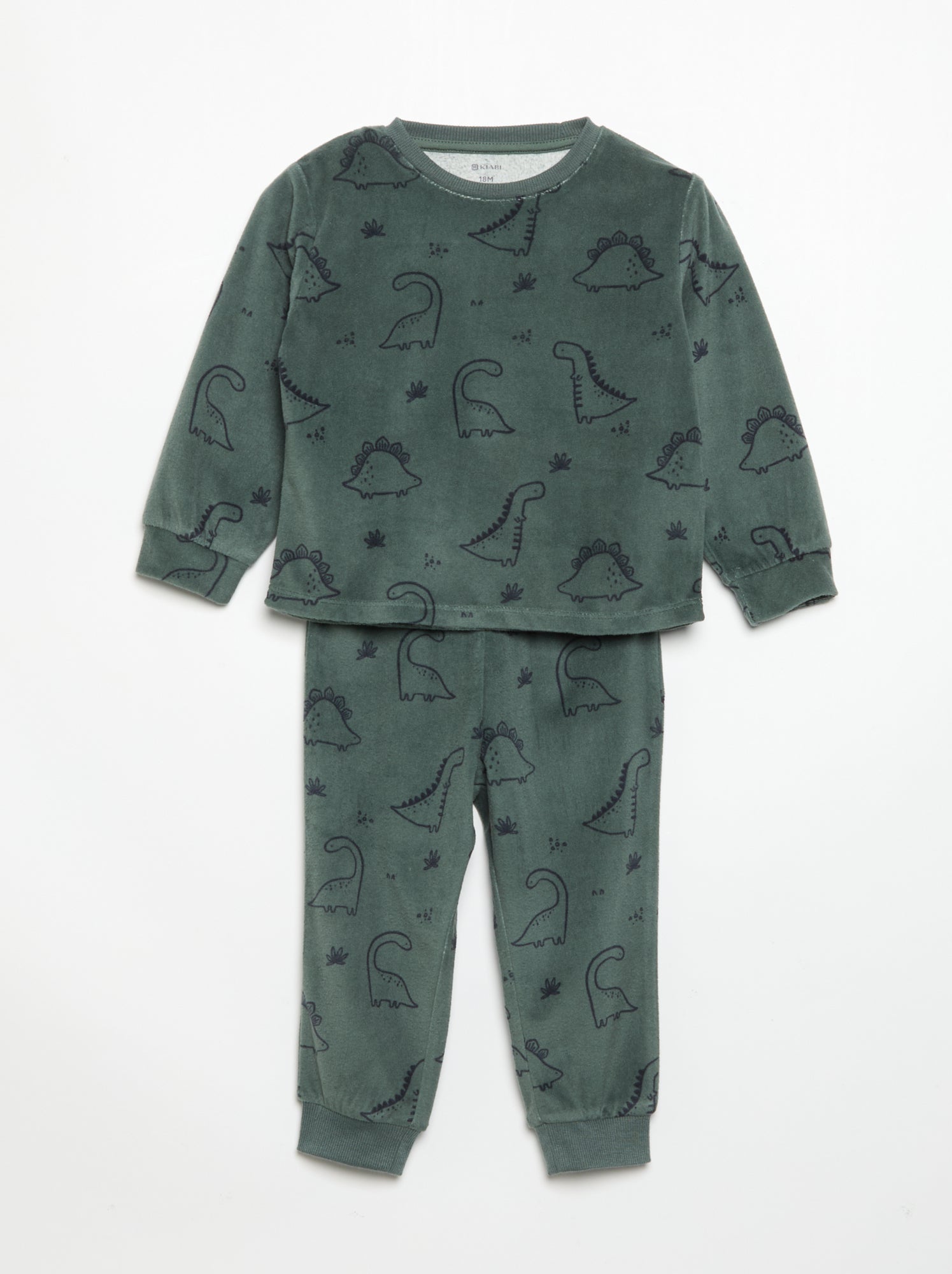Lot de 2 pyjamas 2 pièces en polaire imprimé - Vert