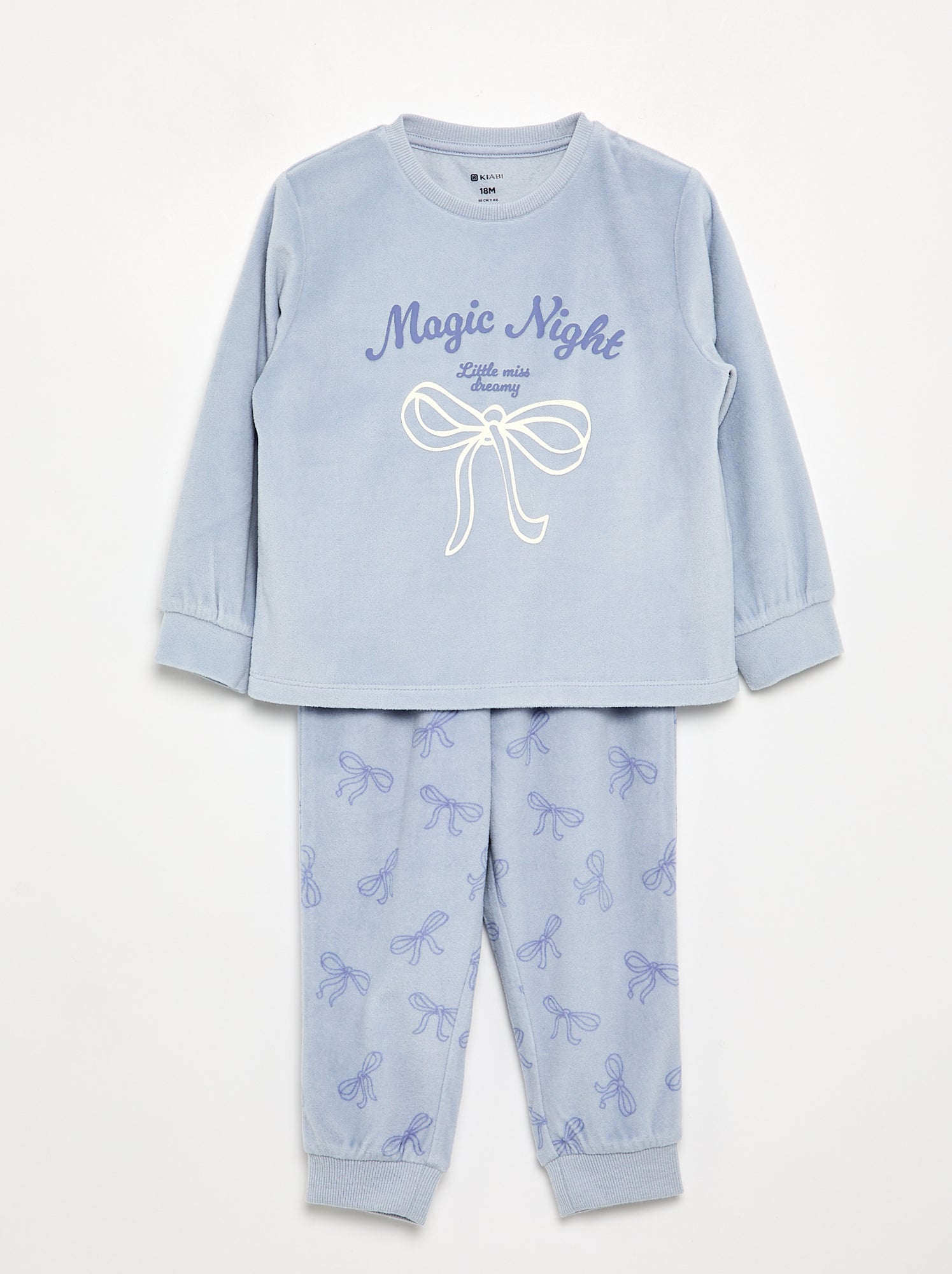 Lot de 2 pyjamas 2 pièces en polaire imprimé - Violet