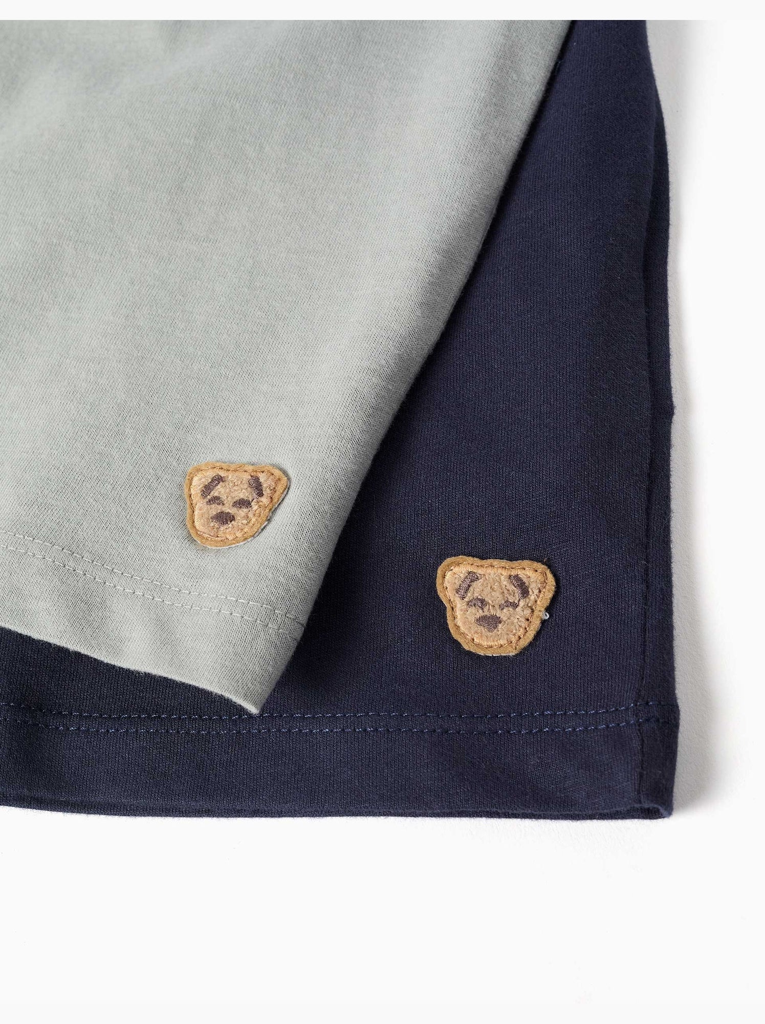 Lot de 2 pyjamas à manches courtes en coton avec imprimés voitures - Bleu Vert