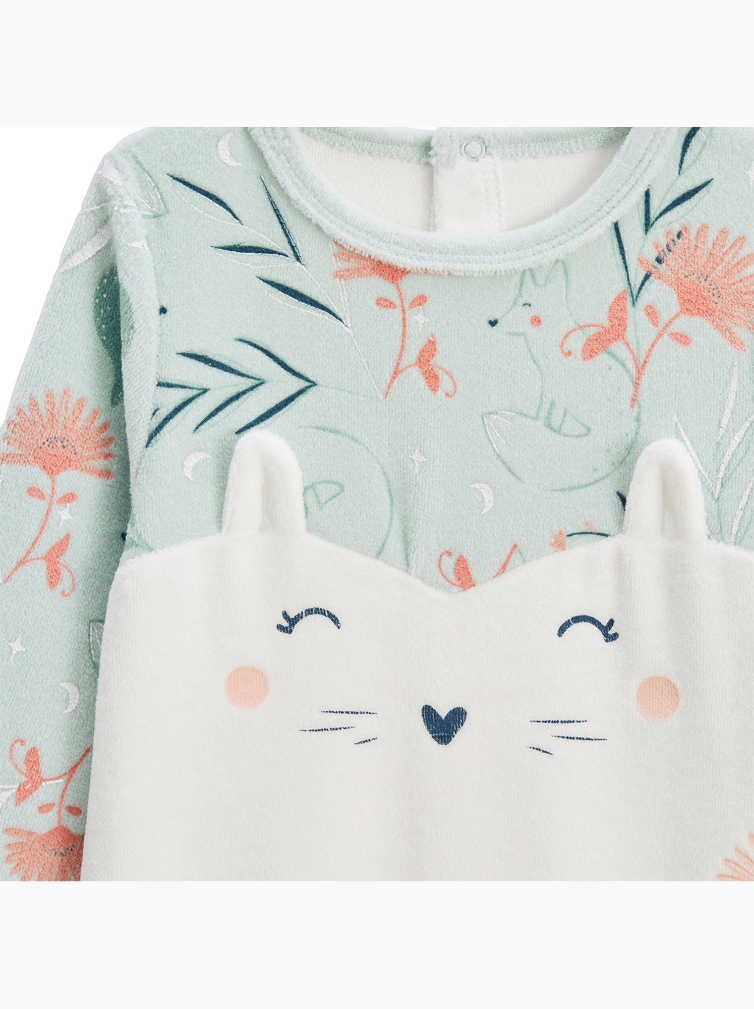 Lot de 2 pyjamas bébé en velours dina - Bleu