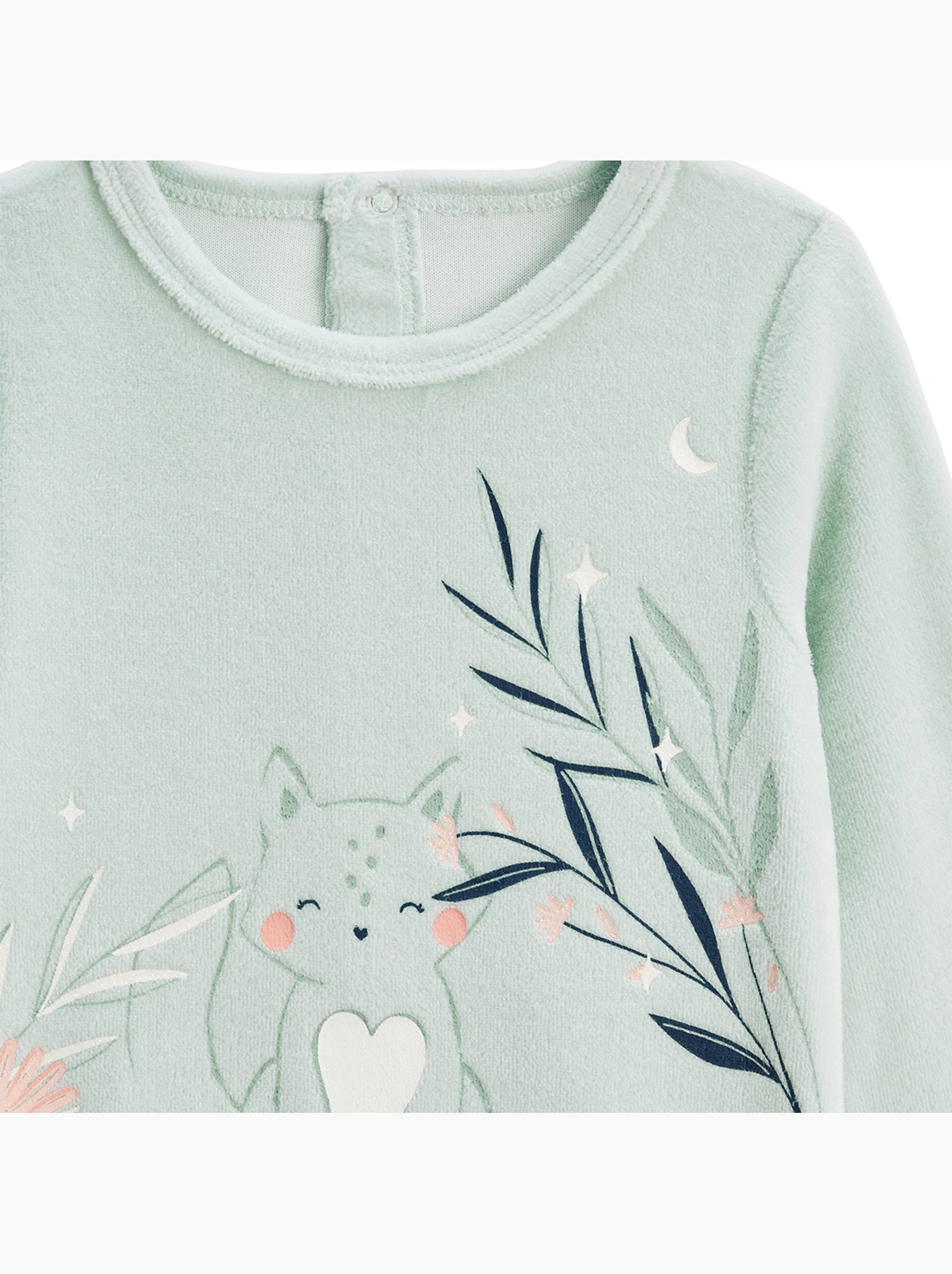 Lot de 2 pyjamas bébé en velours dina - Bleu