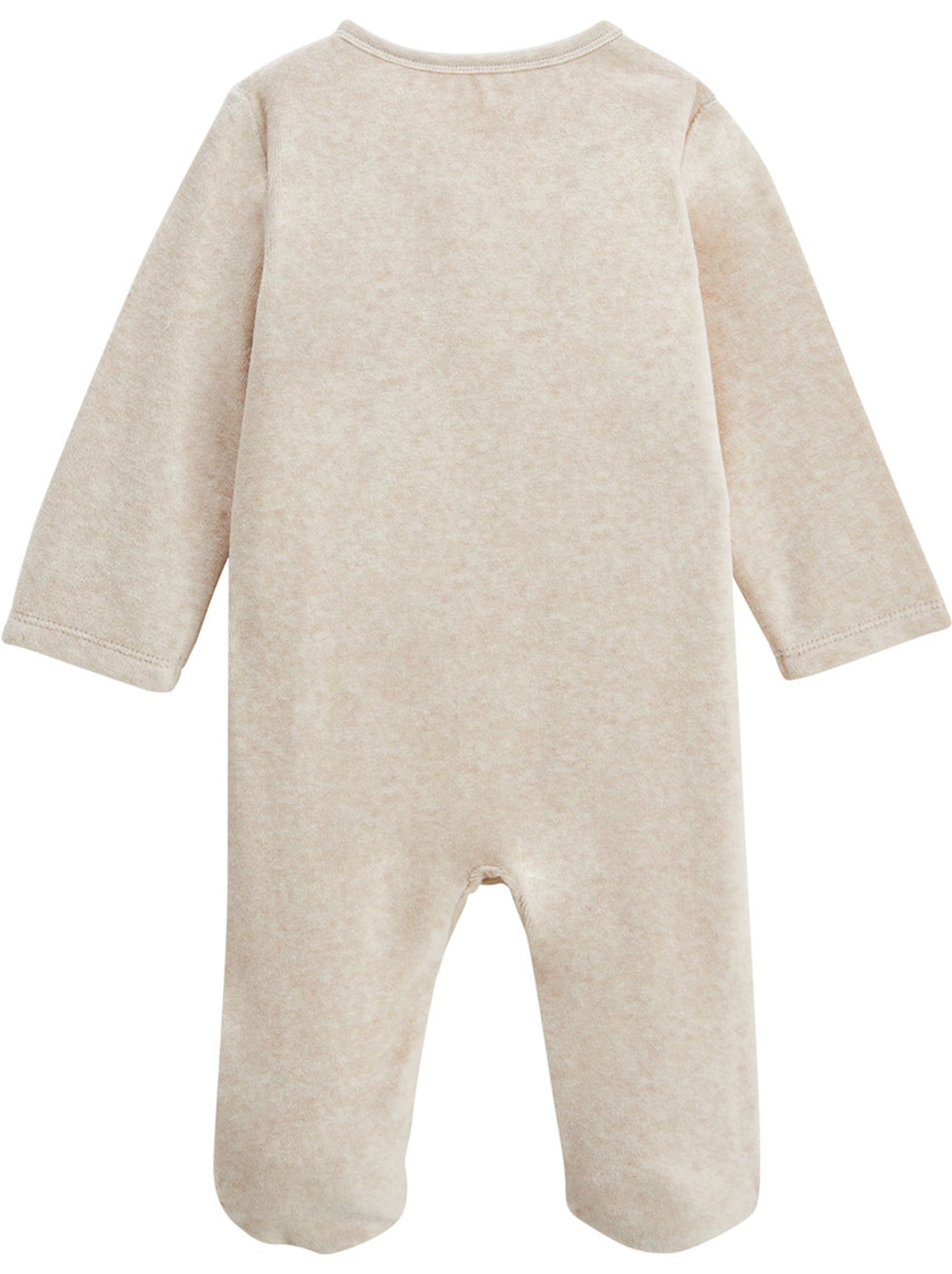 Lot de 2 pyjamas bébé en velours noisette - Ecru