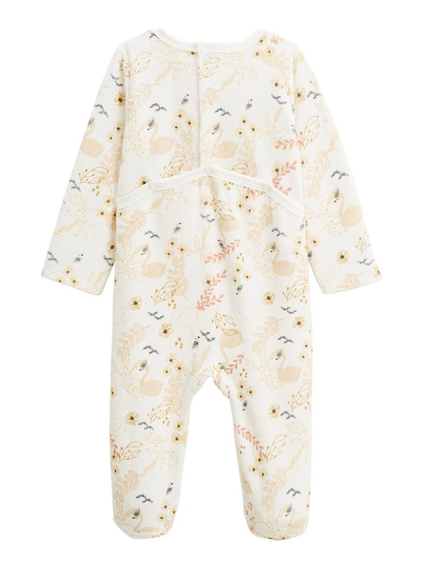Lot de 2 pyjamas bébé en velours swan - Moutarde