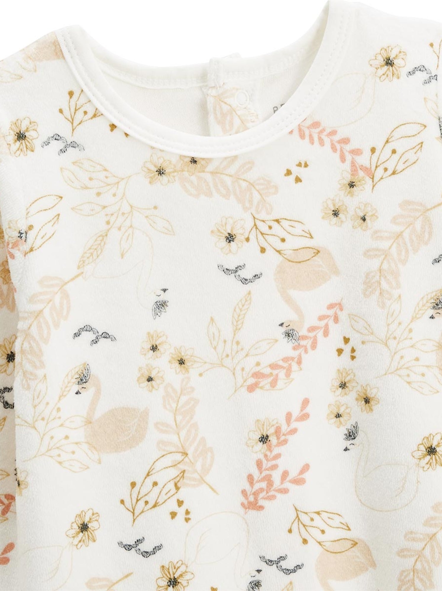 Lot de 2 pyjamas bébé en velours swan - Moutarde