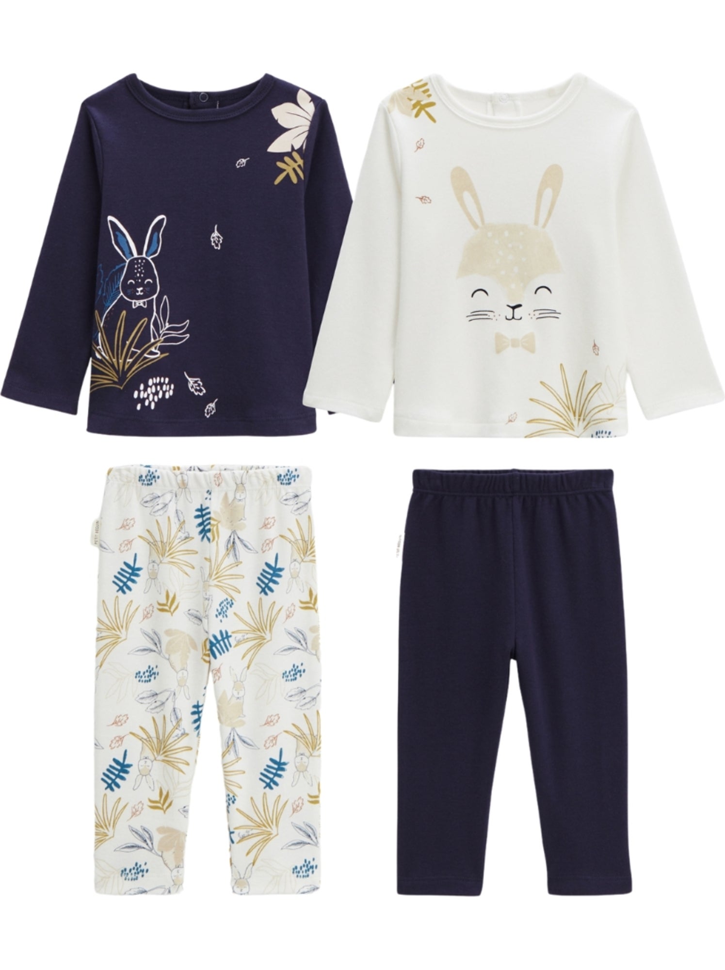 Lot de 2 pyjamas bébé gribouille - Bleu