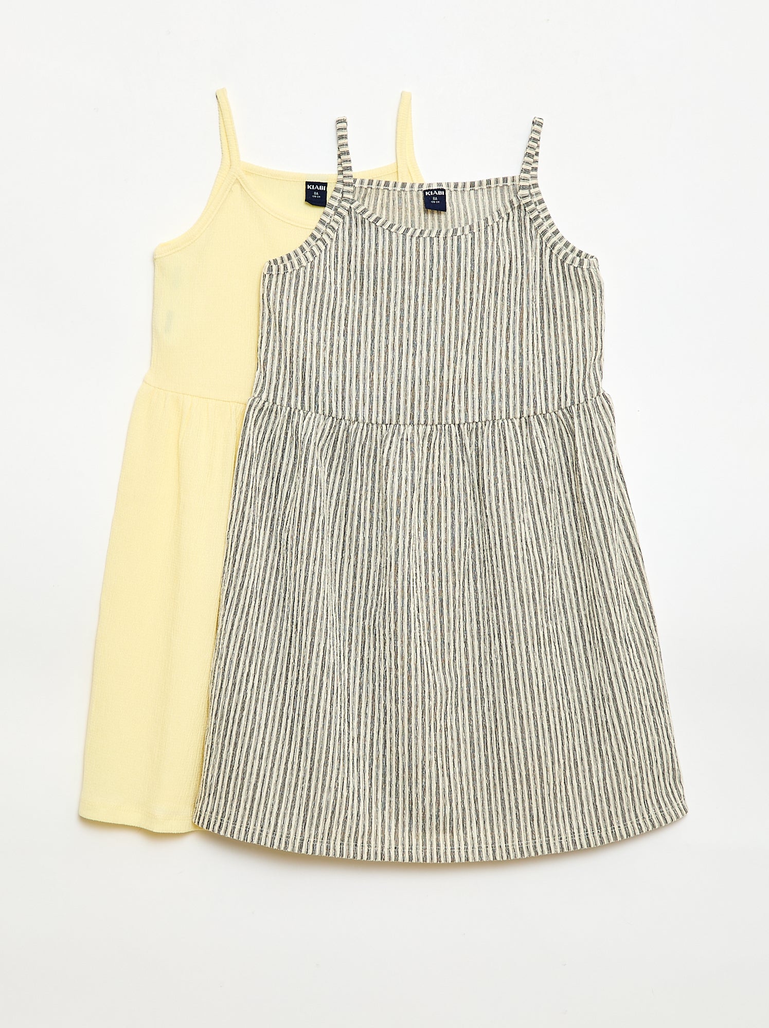 Lot de 2 robes en maille crêpée - Gris