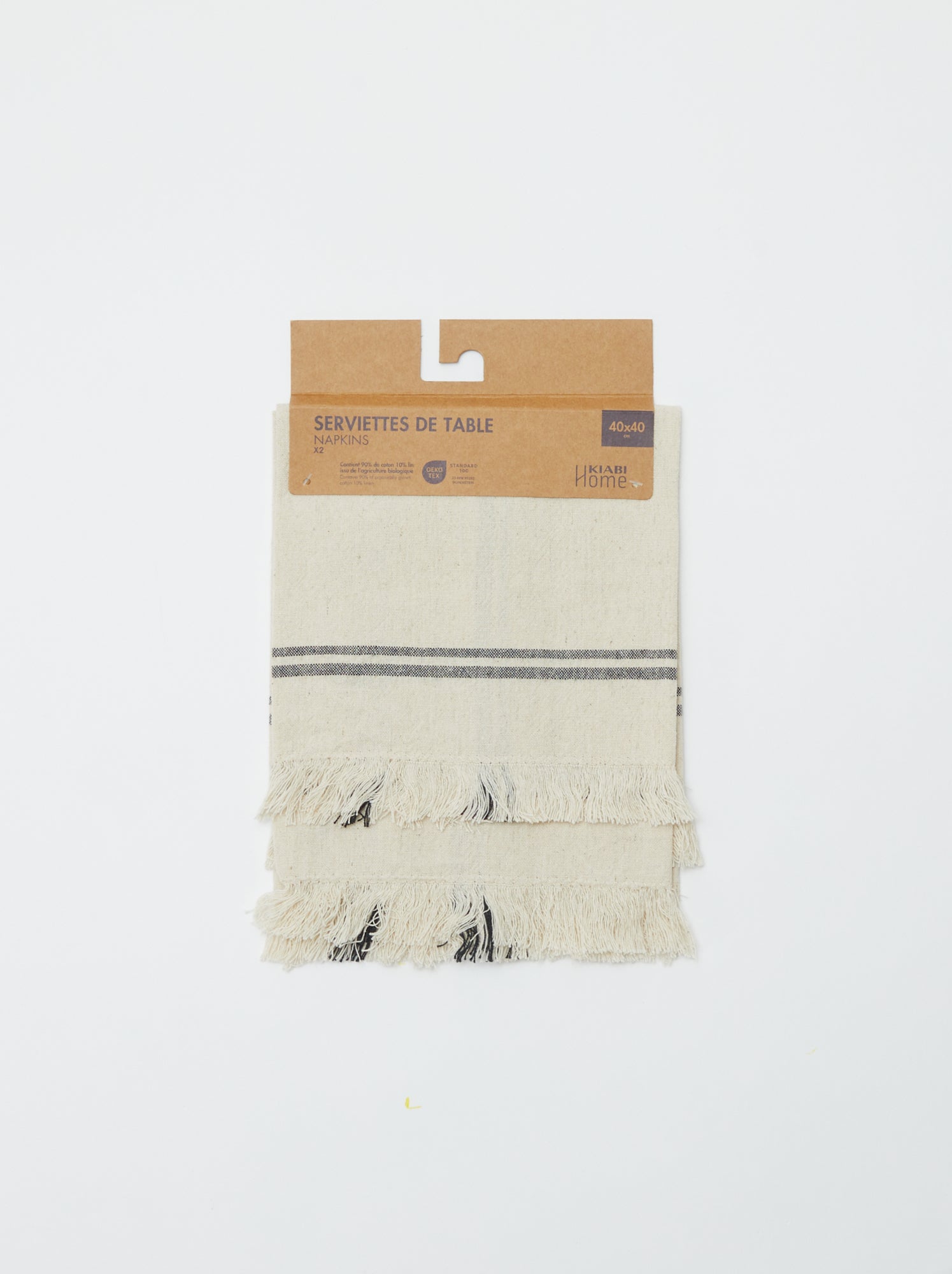 Lot de 2 serviettes de table 40x40 cm - Kiabi Home - BEIGE