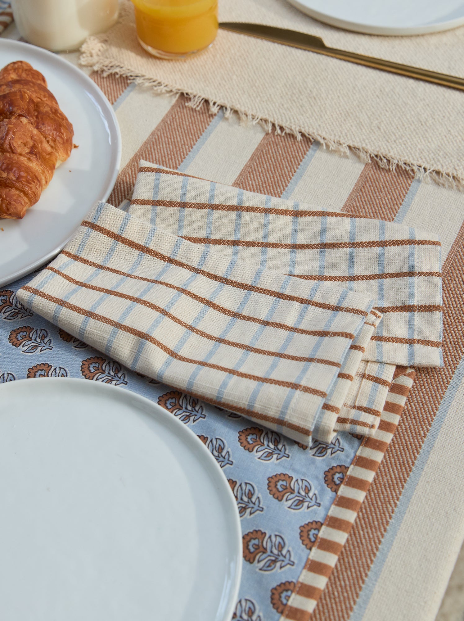Lot de 2 serviettes de table - Bleu